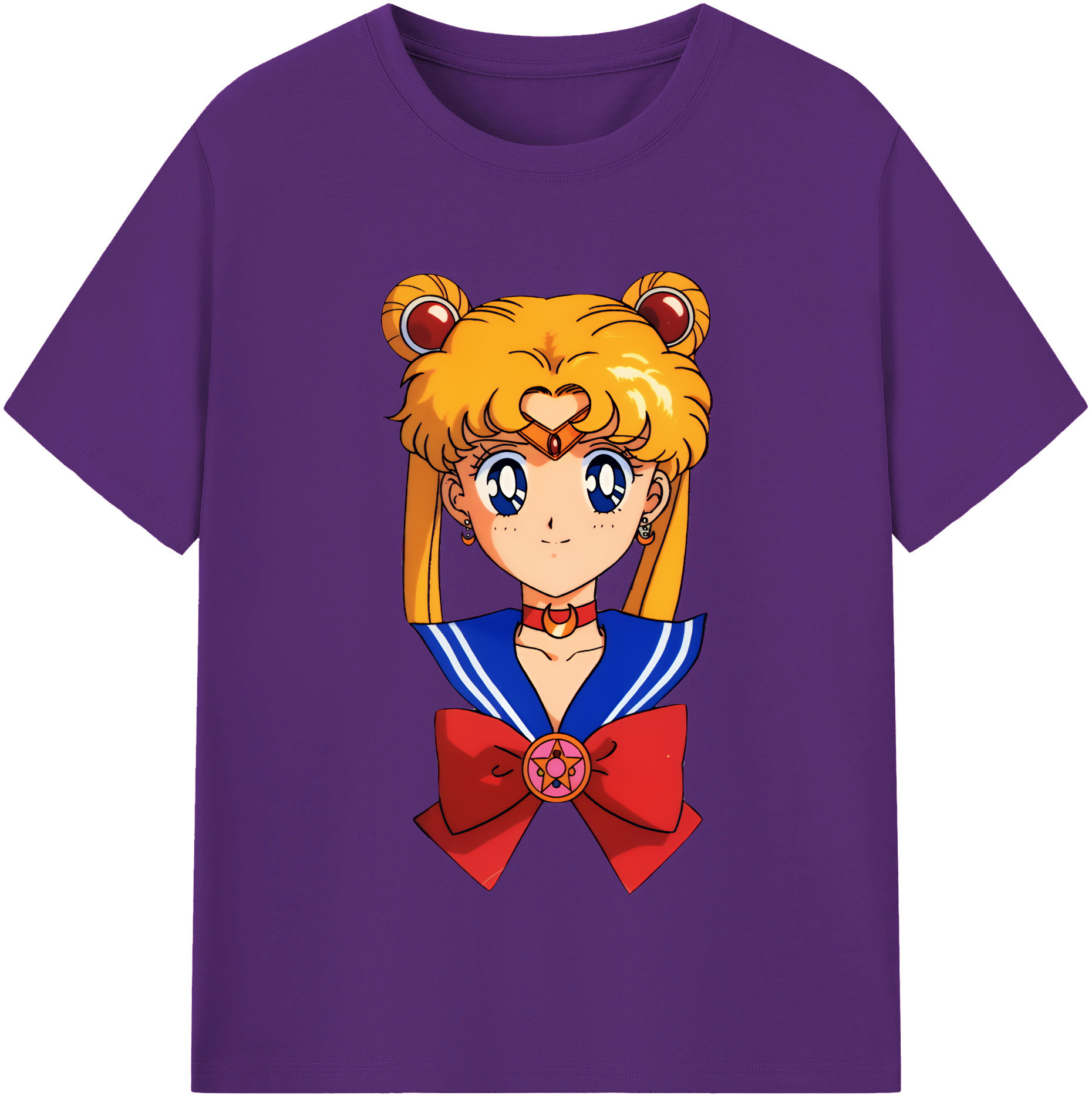 （画像用） 美少女戦士セーラームーン 月野 うさぎ つきの うさぎ Sailor Moon Tsukino Usagi 綿100％半袖Tシャツ（フロントプリント）