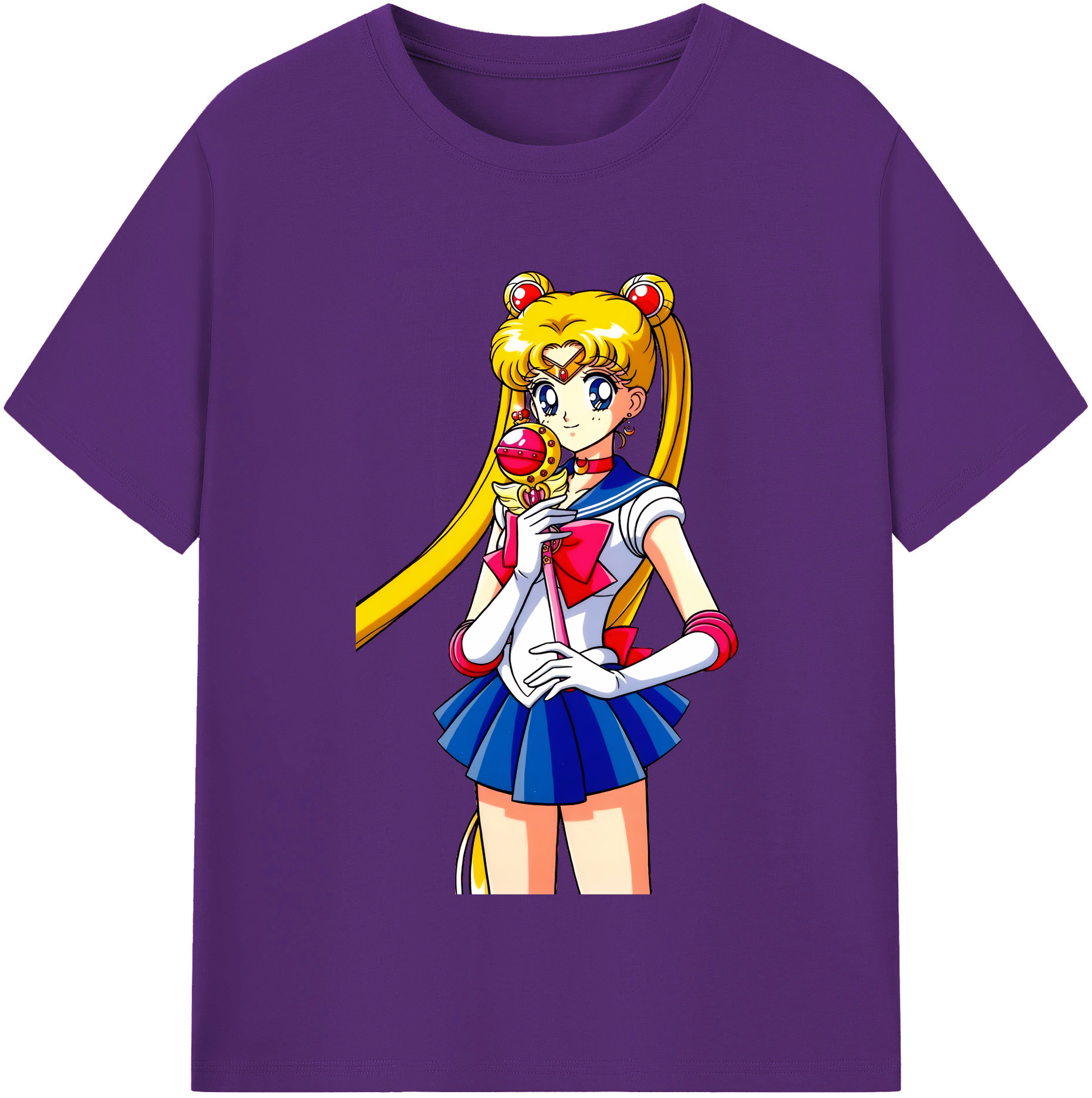 （画像用） 美少女戦士セーラームーン 月野 うさぎ つきの うさぎ Sailor Moon Tsukino Usagi 綿100％半袖Tシャツ（フロントプリント）