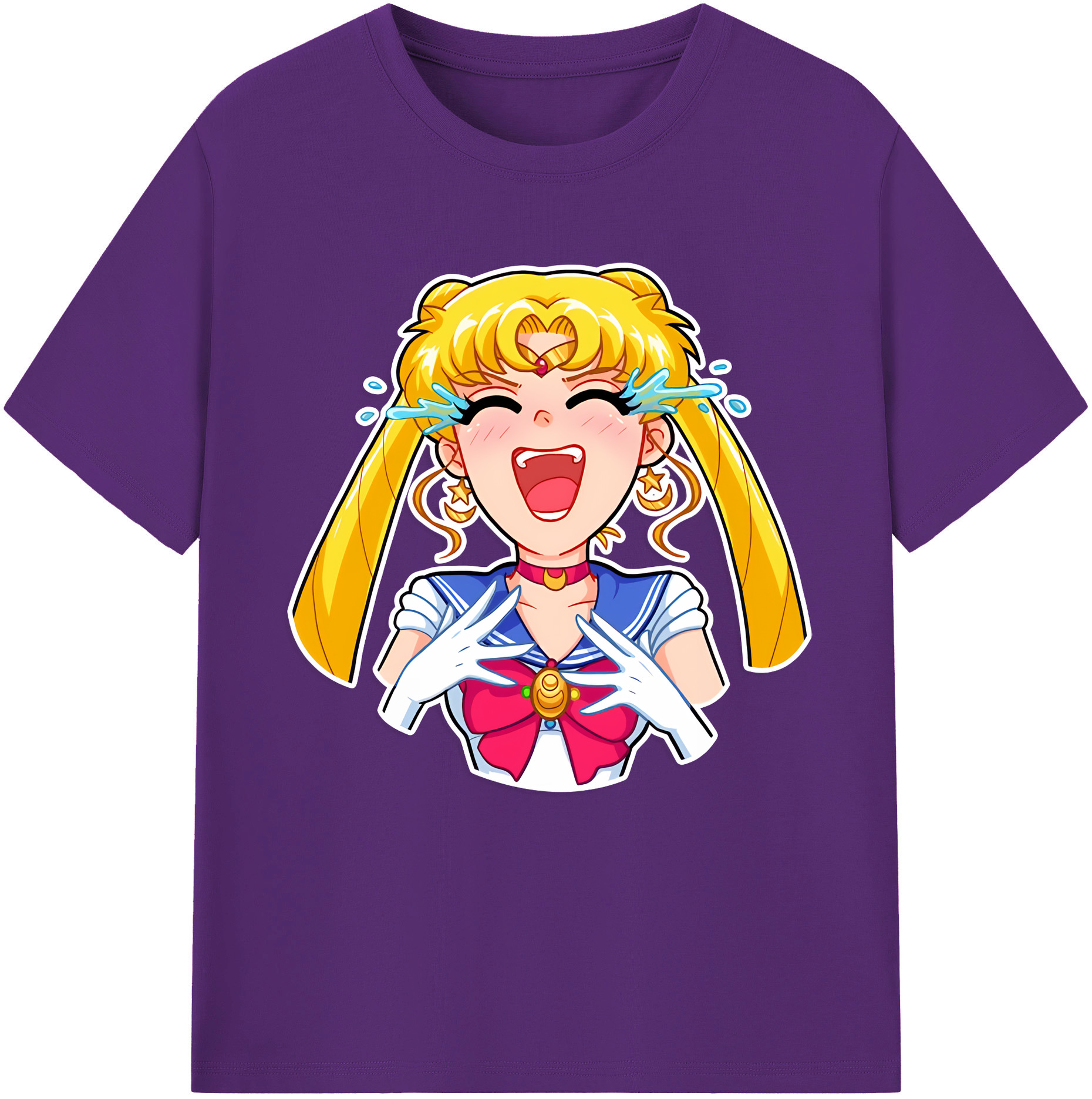 （画像用） 美少女戦士セーラームーン 月野 うさぎ つきの うさぎ Sailor Moon Tsukino Usagi 綿100％半袖Tシャツ（フロントプリント）