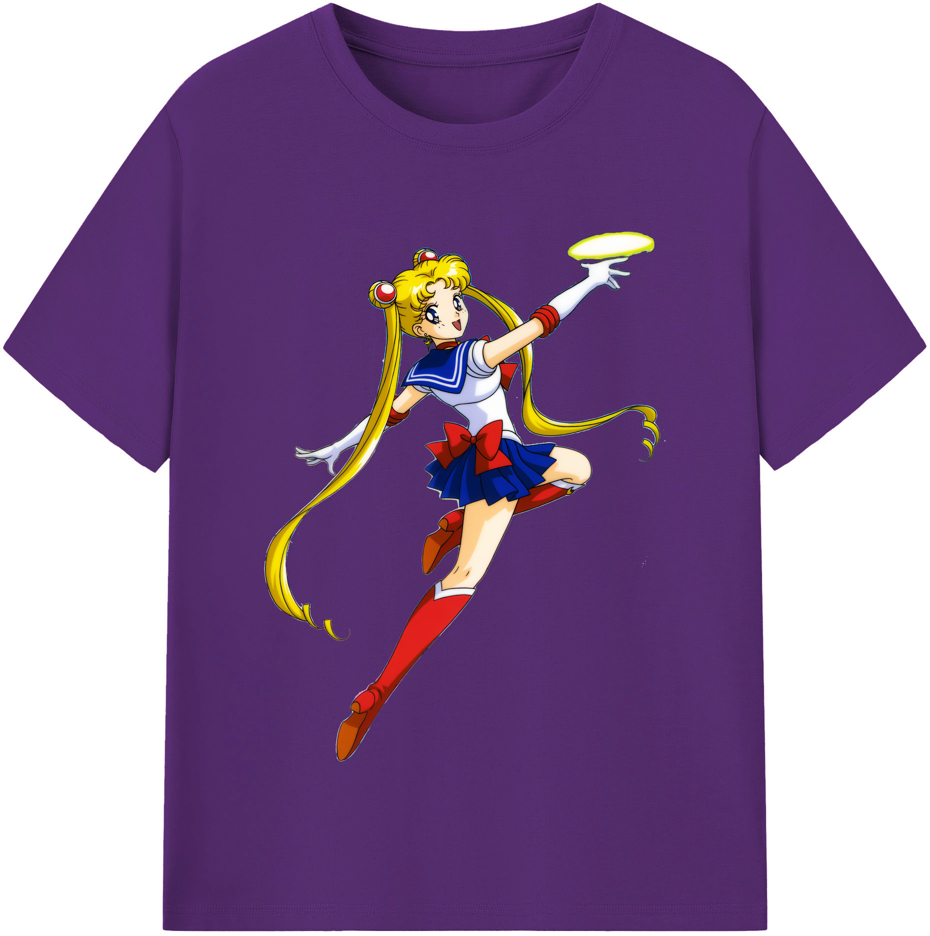 （画像用） 美少女戦士セーラームーン 月野 うさぎ つきの うさぎ Sailor Moon Tsukino Usagi 綿100％半袖Tシャツ（フロントプリント）