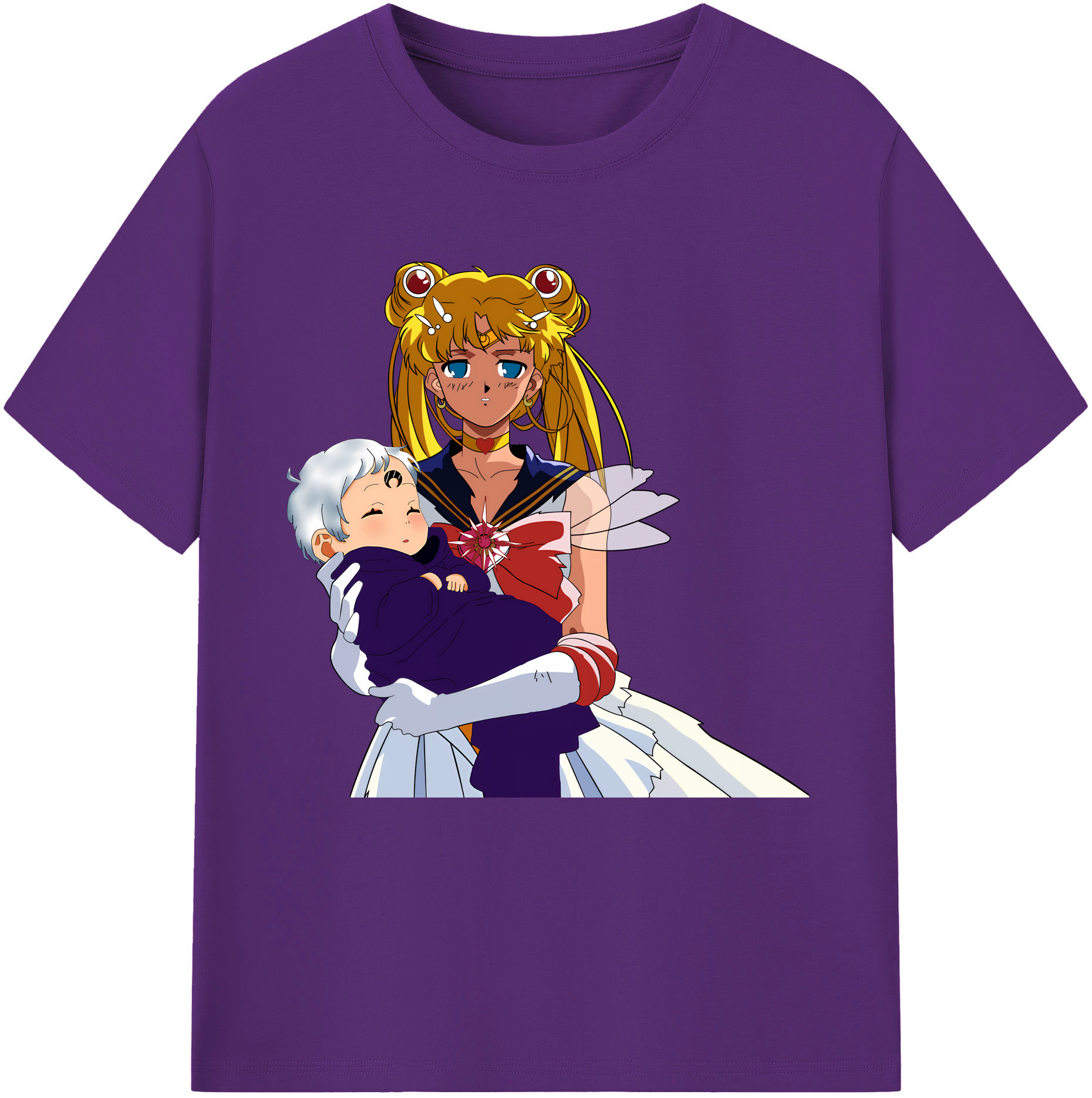 （画像用） 美少女戦士セーラームーン 月野 うさぎ つきの うさぎ Sailor Moon Tsukino Usagi 綿100％半袖Tシャツ（フロントプリント）