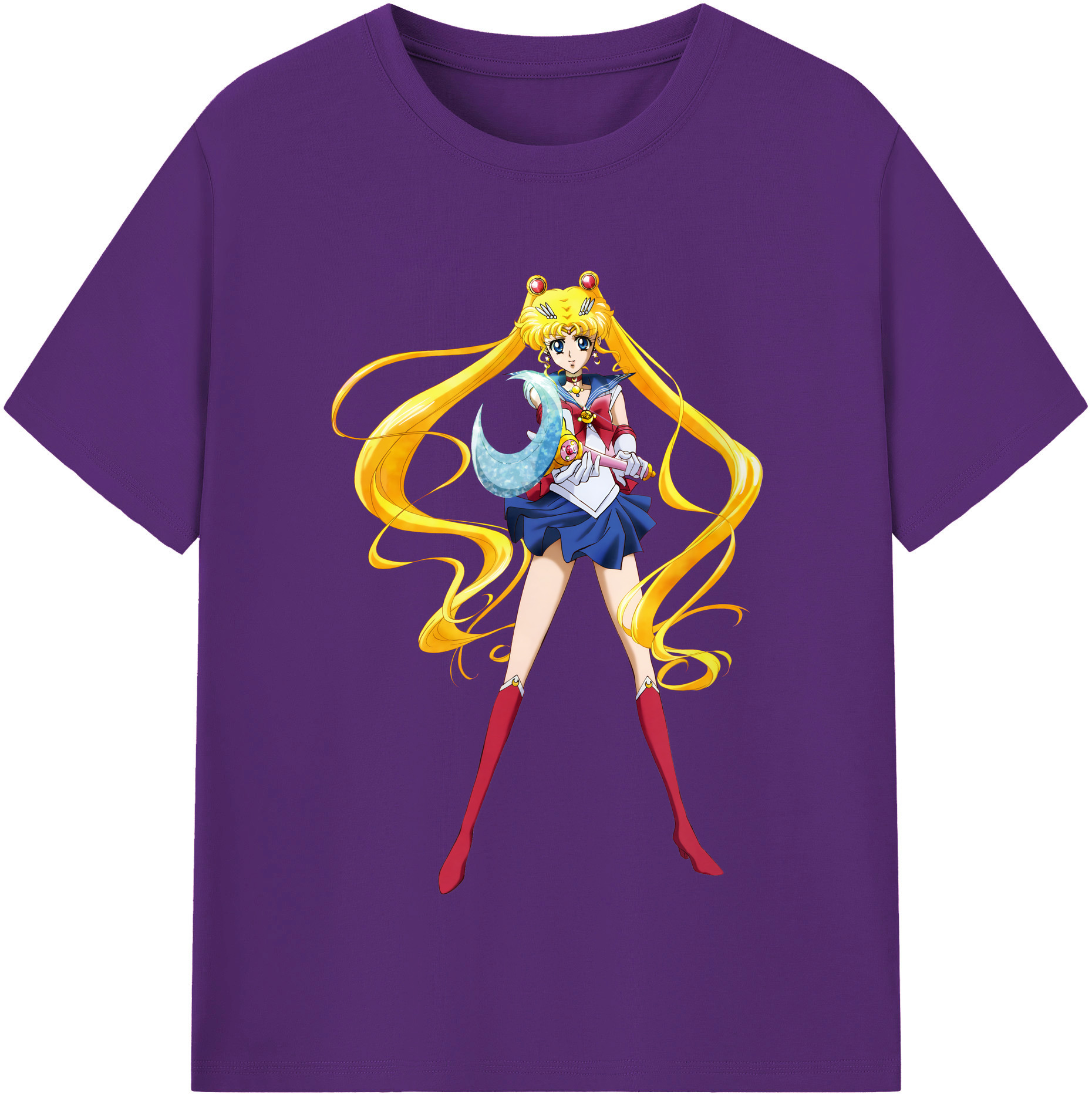 （画像用） 美少女戦士セーラームーン 月野 うさぎ つきの うさぎ Sailor Moon Tsukino Usagi 綿100％半袖Tシャツ（フロントプリント）