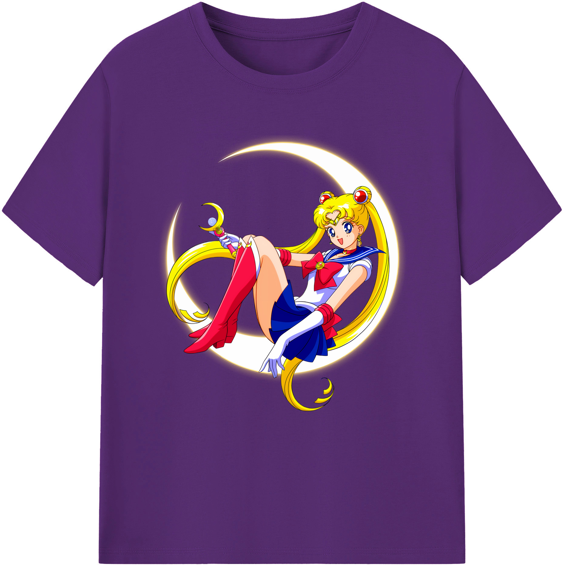 （画像用） 美少女戦士セーラームーン 月野 うさぎ つきの うさぎ Sailor Moon Tsukino Usagi 綿100％半袖Tシャツ（フロントプリント）