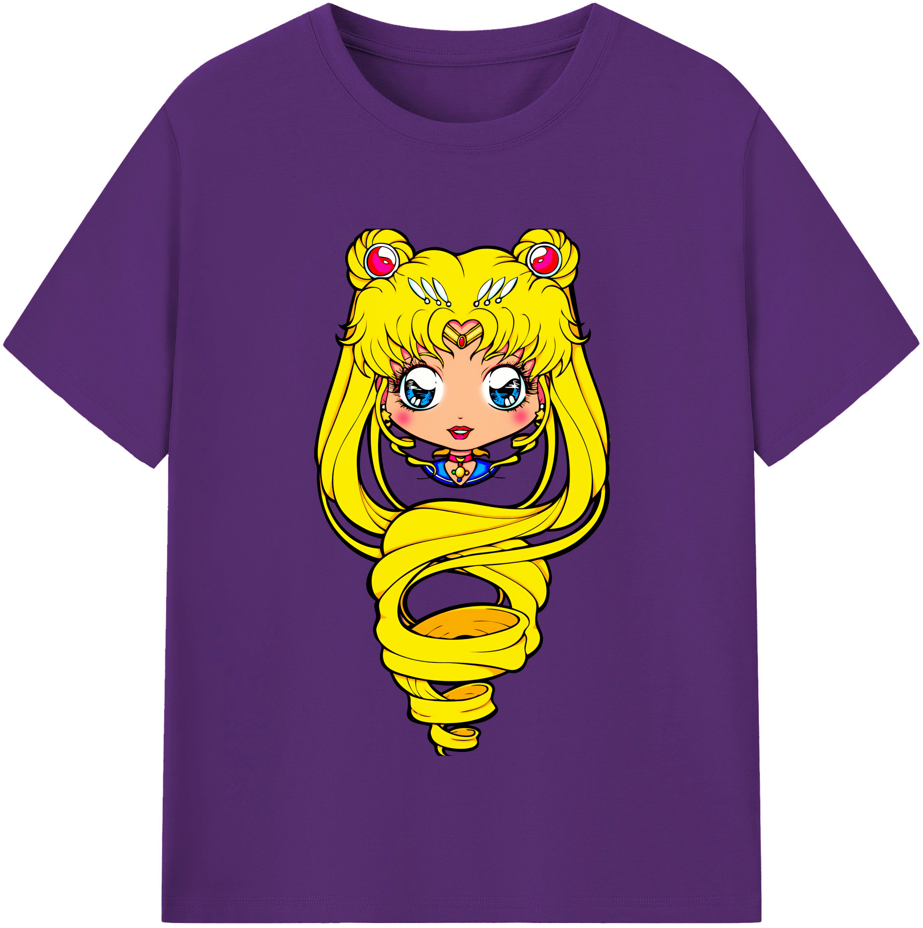 （画像用） 美少女戦士セーラームーン 月野 うさぎ つきの うさぎ Sailor Moon Tsukino Usagi 綿100％半袖Tシャツ（フロントプリント）