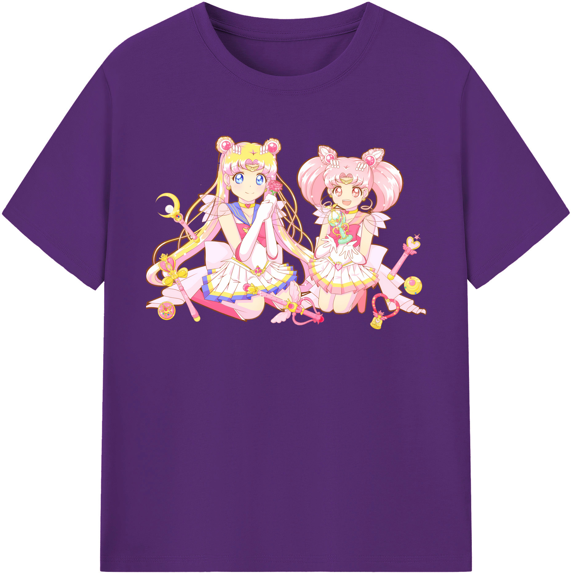 （画像用） 美少女戦士セーラームーン 月野 うさぎ つきの うさぎ Sailor Moon Tsukino Usagi 綿100％半袖Tシャツ（フロントプリント）