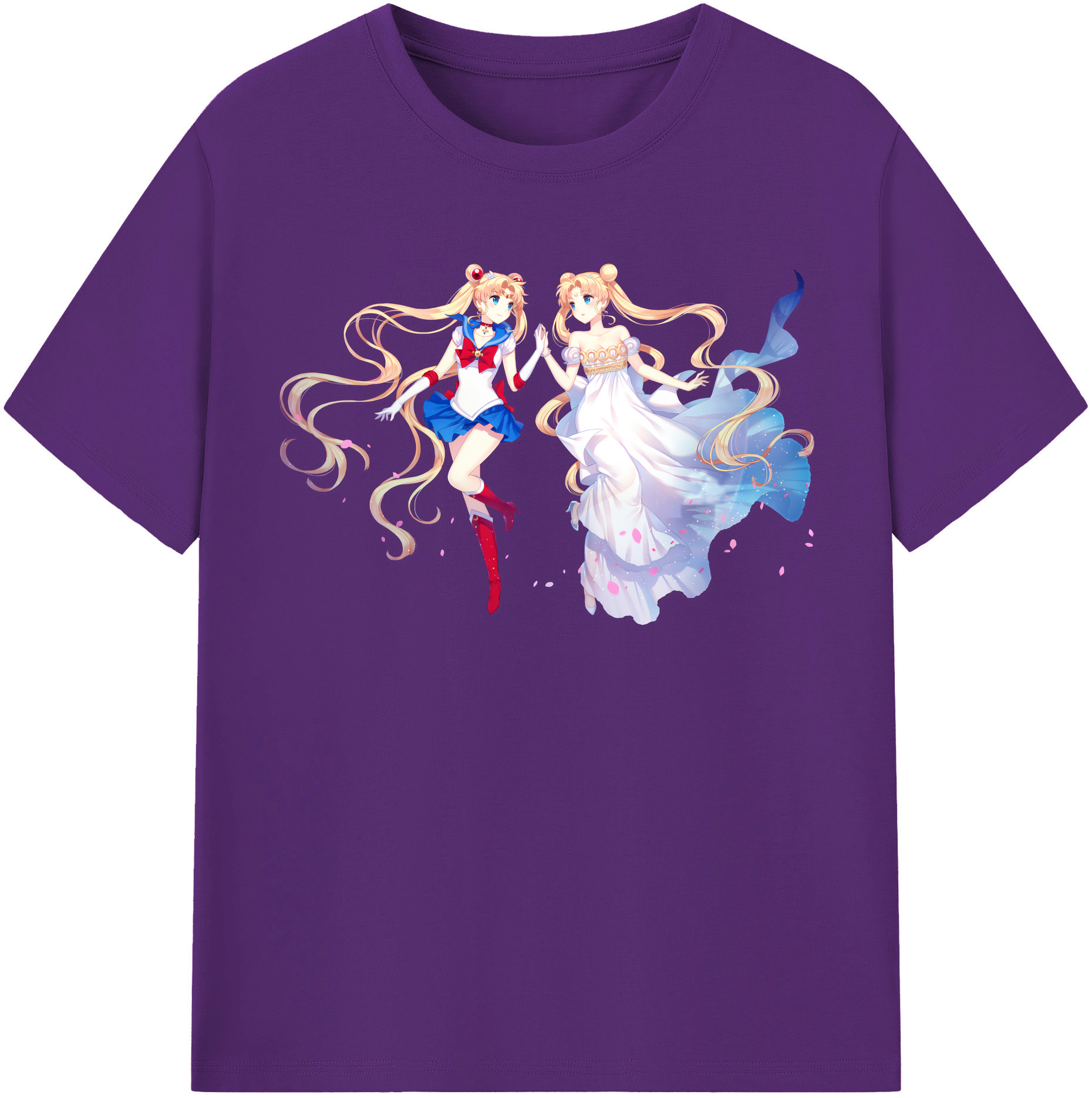 （画像用） 美少女戦士セーラームーン 月野 うさぎ つきの うさぎ Sailor Moon Tsukino Usagi 綿100％半袖Tシャツ（フロントプリント）