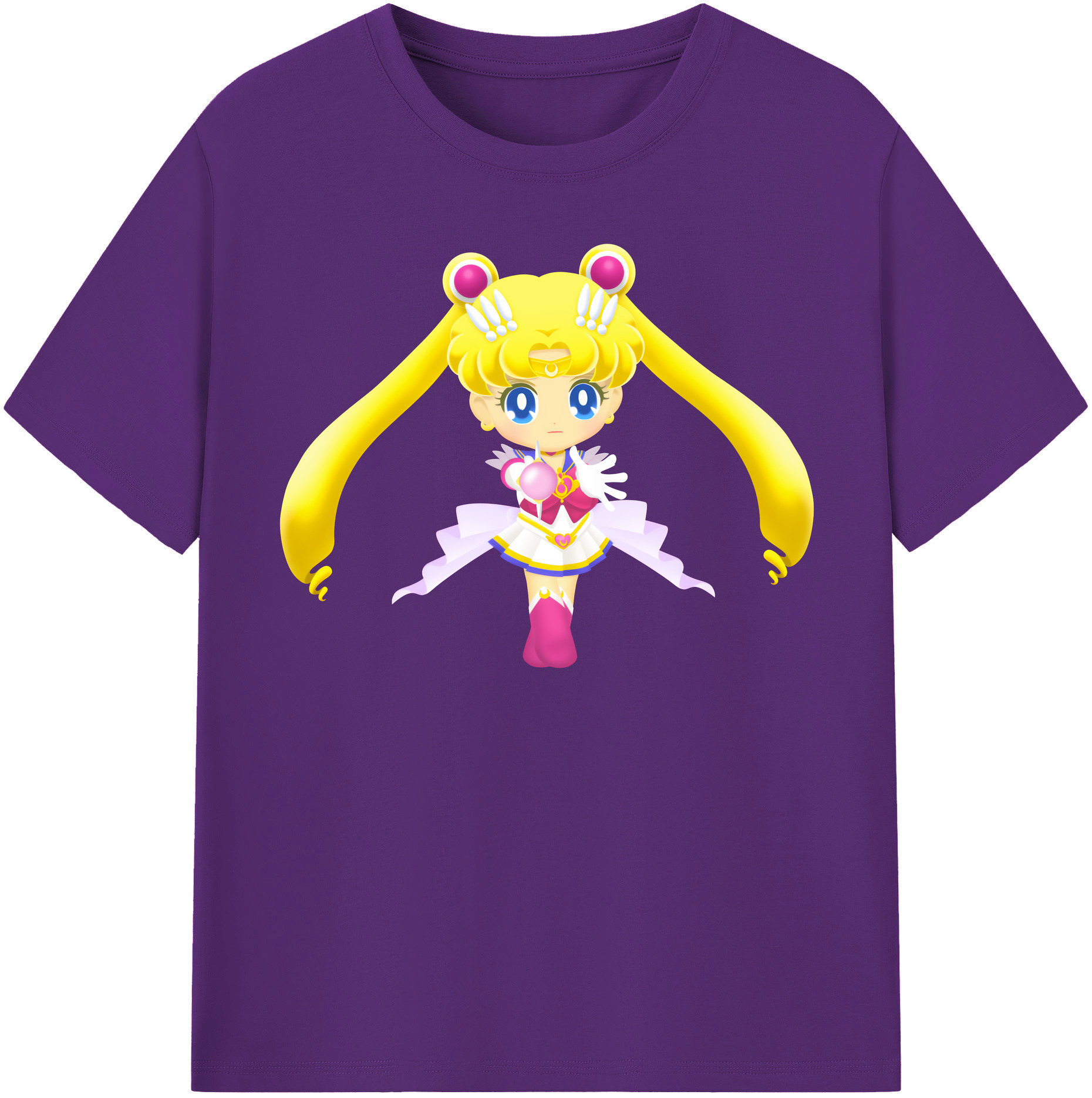 （画像用） 美少女戦士セーラームーン 月野 うさぎ つきの うさぎ Sailor Moon Tsukino Usagi 綿100％半袖Tシャツ（フロントプリント）