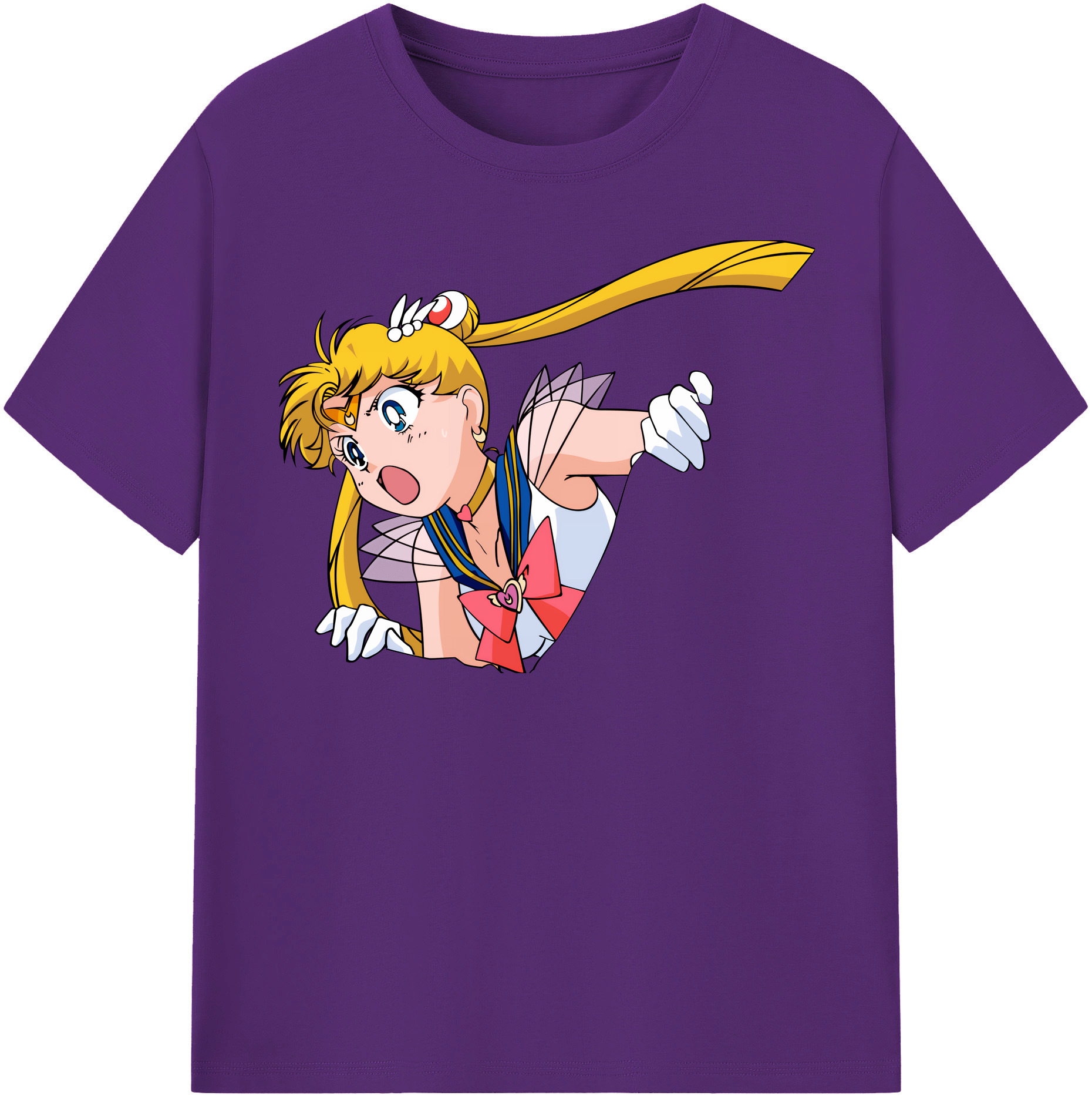 （画像用） 美少女戦士セーラームーン 月野 うさぎ つきの うさぎ Sailor Moon Tsukino Usagi 綿100％半袖Tシャツ（フロントプリント）