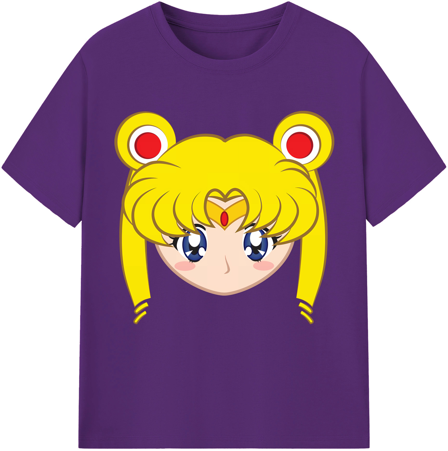 （画像用） 美少女戦士セーラームーン 月野 うさぎ つきの うさぎ Sailor Moon Tsukino Usagi 綿100％半袖Tシャツ（フロントプリント）