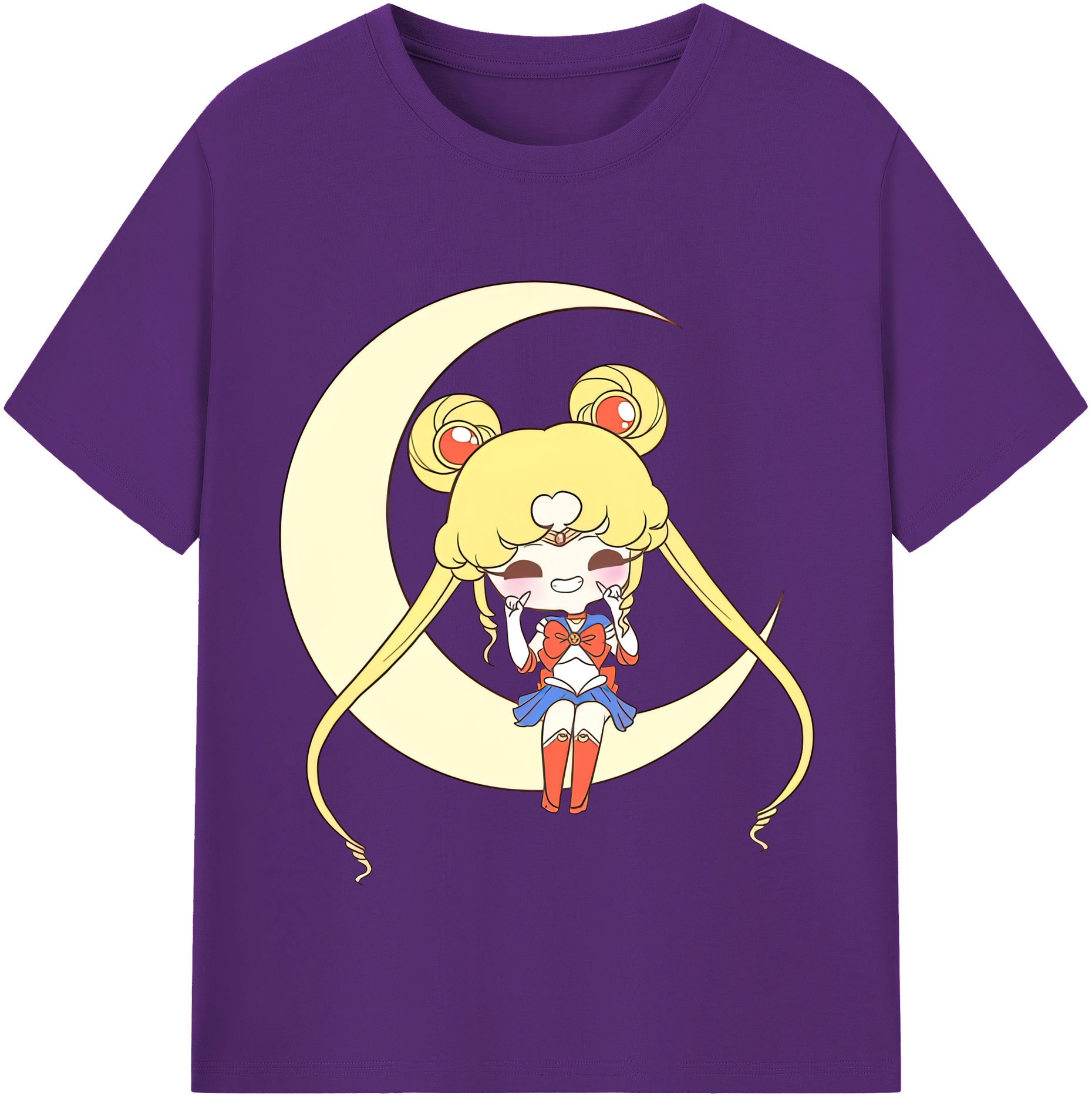 （画像用） 美少女戦士セーラームーン 月野 うさぎ つきの うさぎ Sailor Moon Tsukino Usagi 綿100％半袖Tシャツ（フロントプリント）