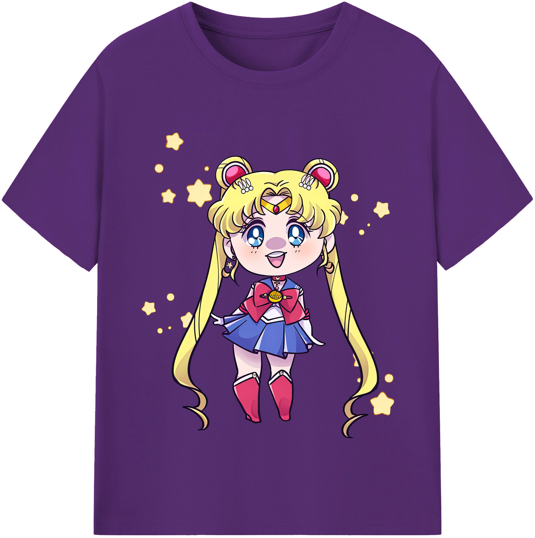 （画像用） 美少女戦士セーラームーン 月野 うさぎ つきの うさぎ Sailor Moon Tsukino Usagi 綿100％半袖Tシャツ（フロントプリント）