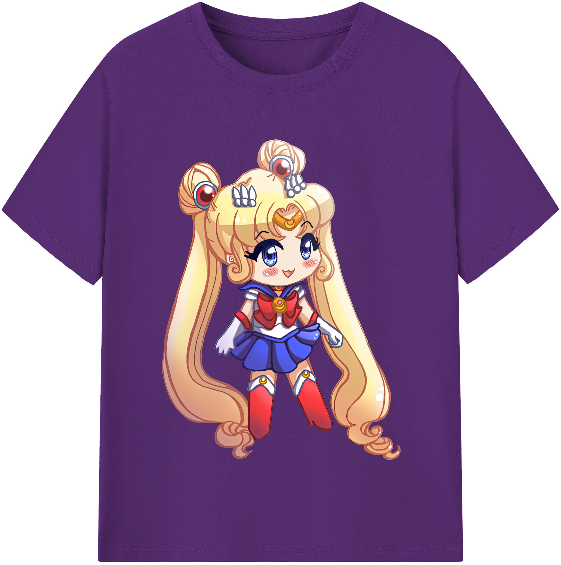 （画像用） 美少女戦士セーラームーン 月野 うさぎ つきの うさぎ Sailor Moon Tsukino Usagi 綿100％半袖Tシャツ（フロントプリント）