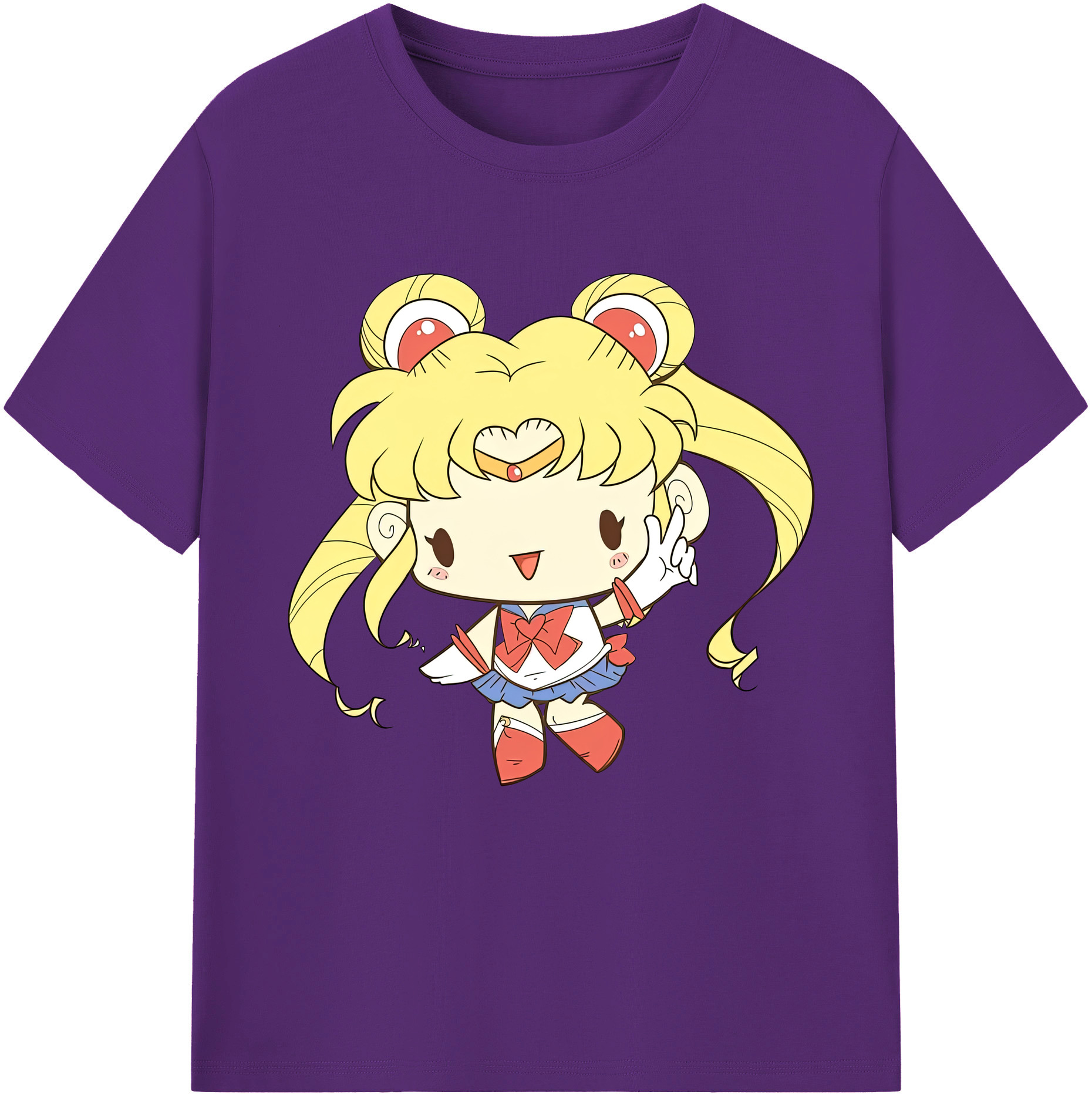 （画像用） 美少女戦士セーラームーン 月野 うさぎ つきの うさぎ Sailor Moon Tsukino Usagi 綿100％半袖Tシャツ（フロントプリント）