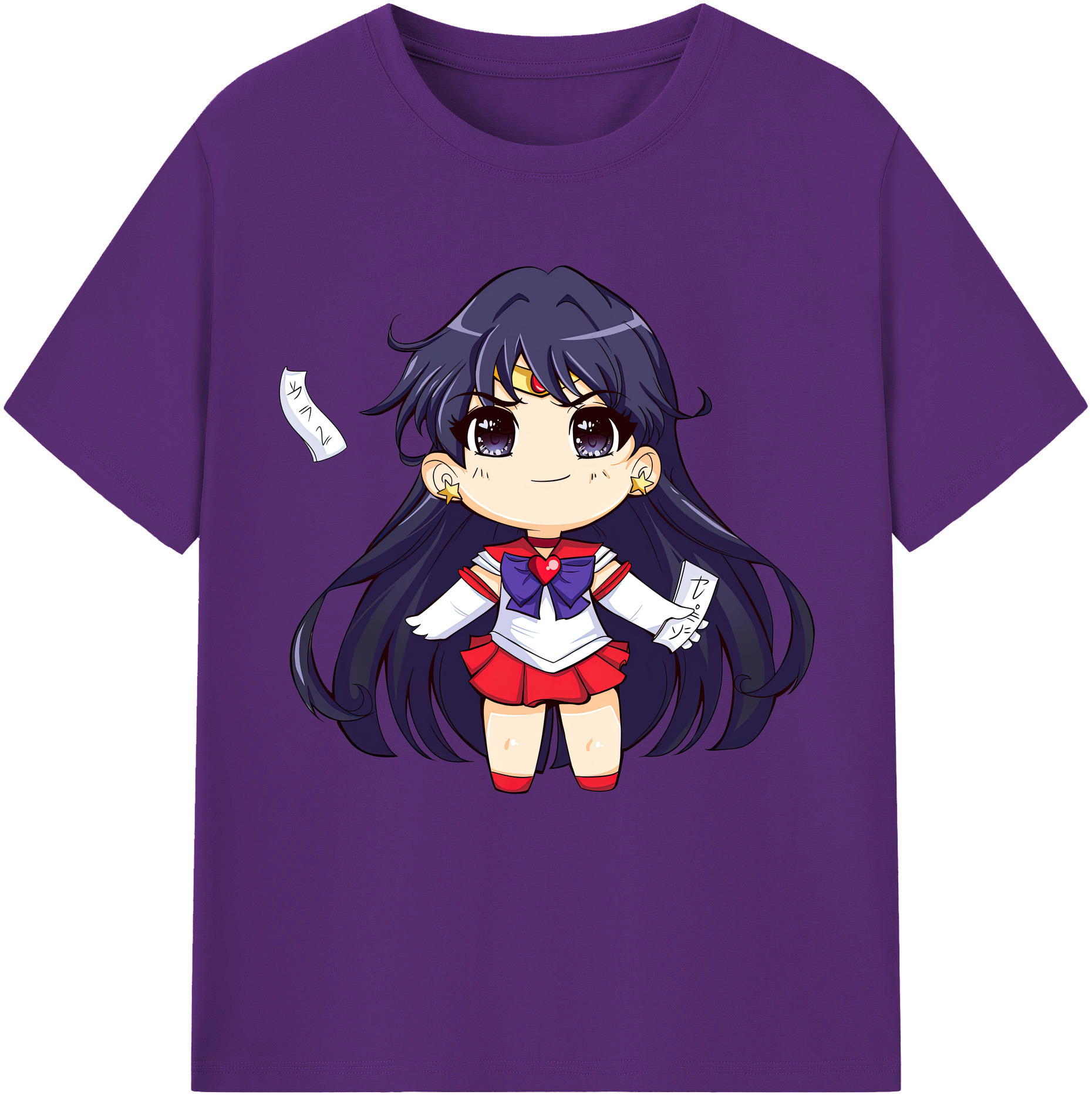 （画像用） 美少女戦士セーラームーン 火野レイ ひの レイ Sailor Moon Hino Rei （セーラーマーズ,Sailor Mars） 綿100％半袖Tシャツ（フロントプリント）