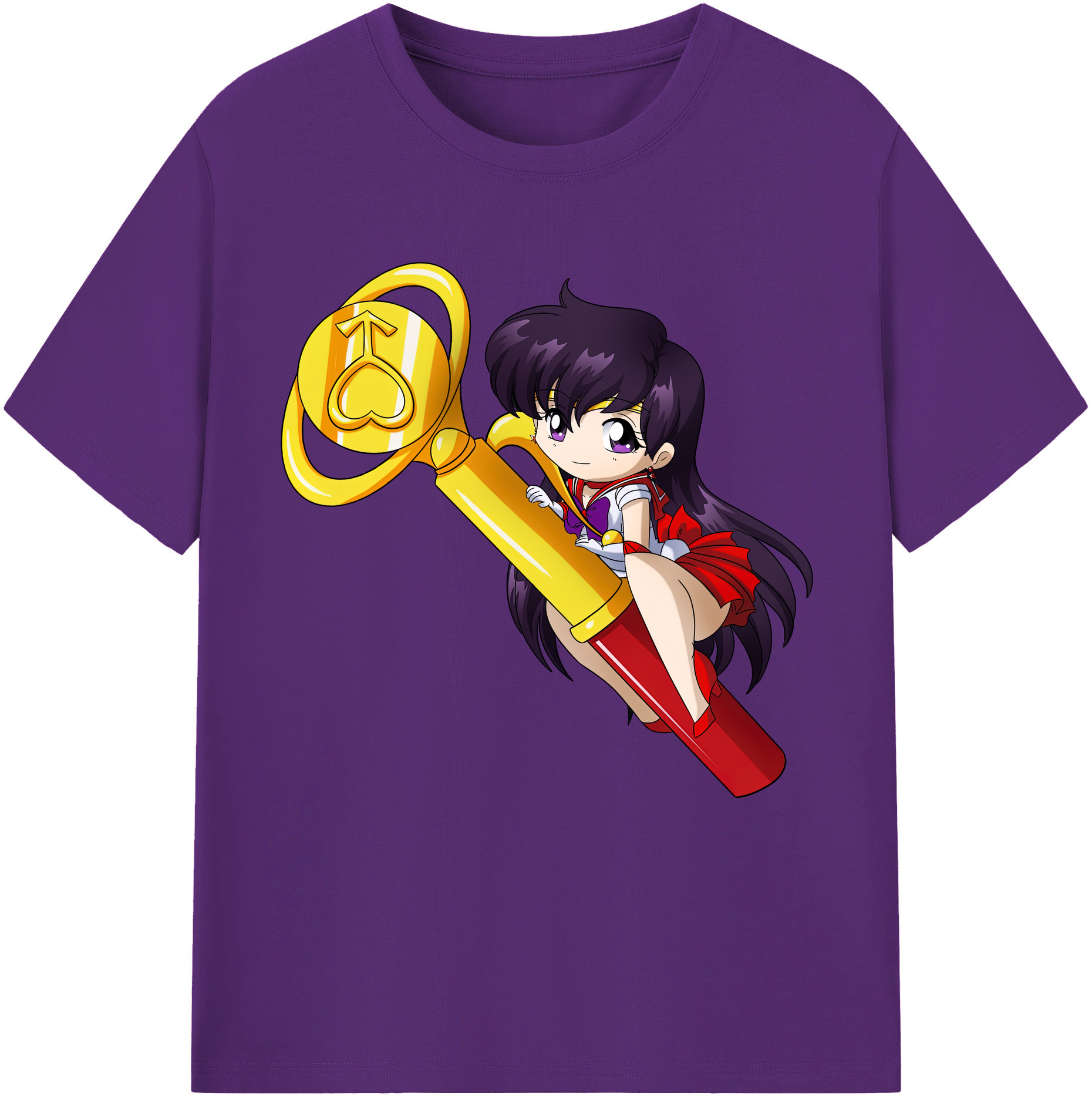 （画像用） 美少女戦士セーラームーン 火野レイ ひの レイ Sailor Moon Hino Rei （セーラーマーズ,Sailor Mars） 綿100％半袖Tシャツ（フロントプリント）