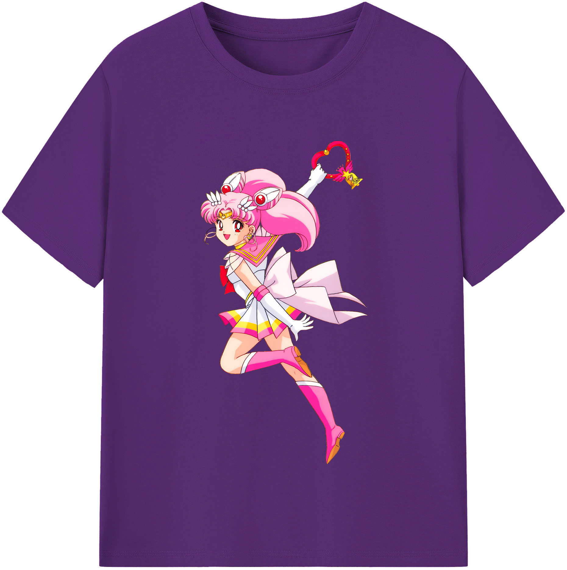 （画像用） 美少女戦士セーラームーン ちびうさ Sailor Moon Chibiusa Tsukino Usagi Small Lady Serenity 綿100％半袖Tシャツ（フロントプリント）