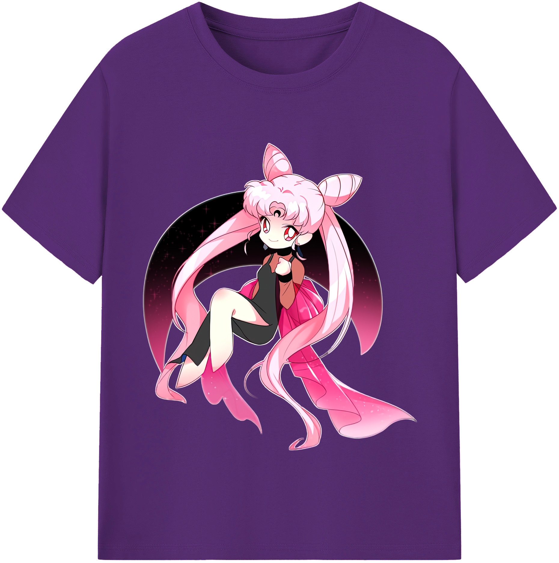 （画像用） 美少女戦士セーラームーン ちびうさ Sailor Moon Chibiusa Tsukino Usagi Small Lady Serenity 綿100％半袖Tシャツ（フロントプリント）