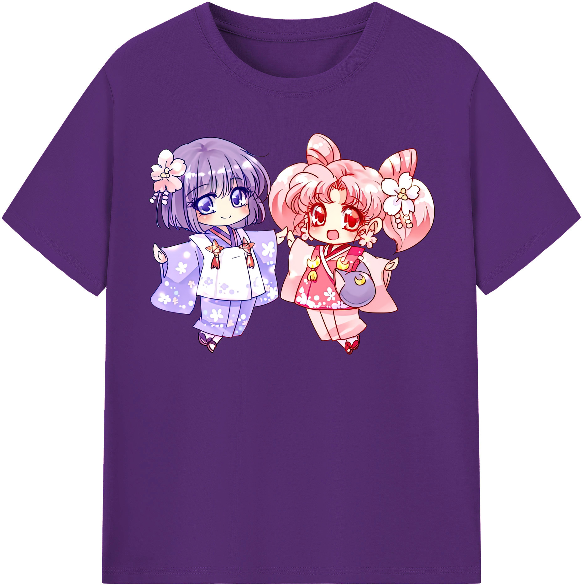 （画像用） 美少女戦士セーラームーン ちびうさ Sailor Moon Chibiusa Tsukino Usagi Small Lady Serenity 綿100％半袖Tシャツ（フロントプリント）