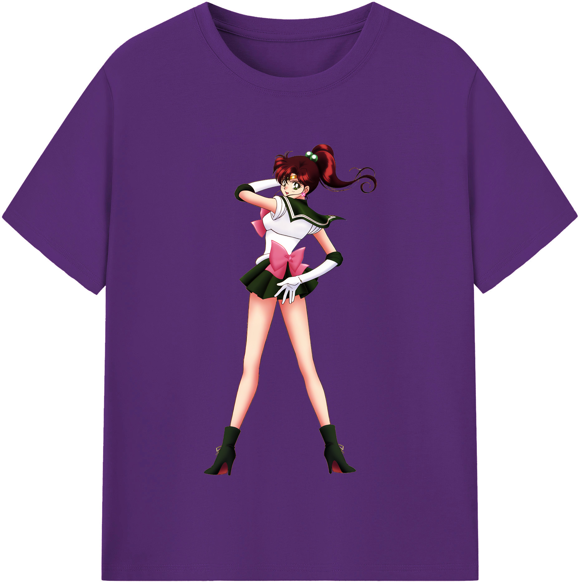 （画像用） 美少女戦士セーラームーン 木野 まこと きの まこと Sailor Moon Kino Makoto （セーラージュピター；Sailor Jupiter） 綿100％半袖Tシャツ（フロントプリント）