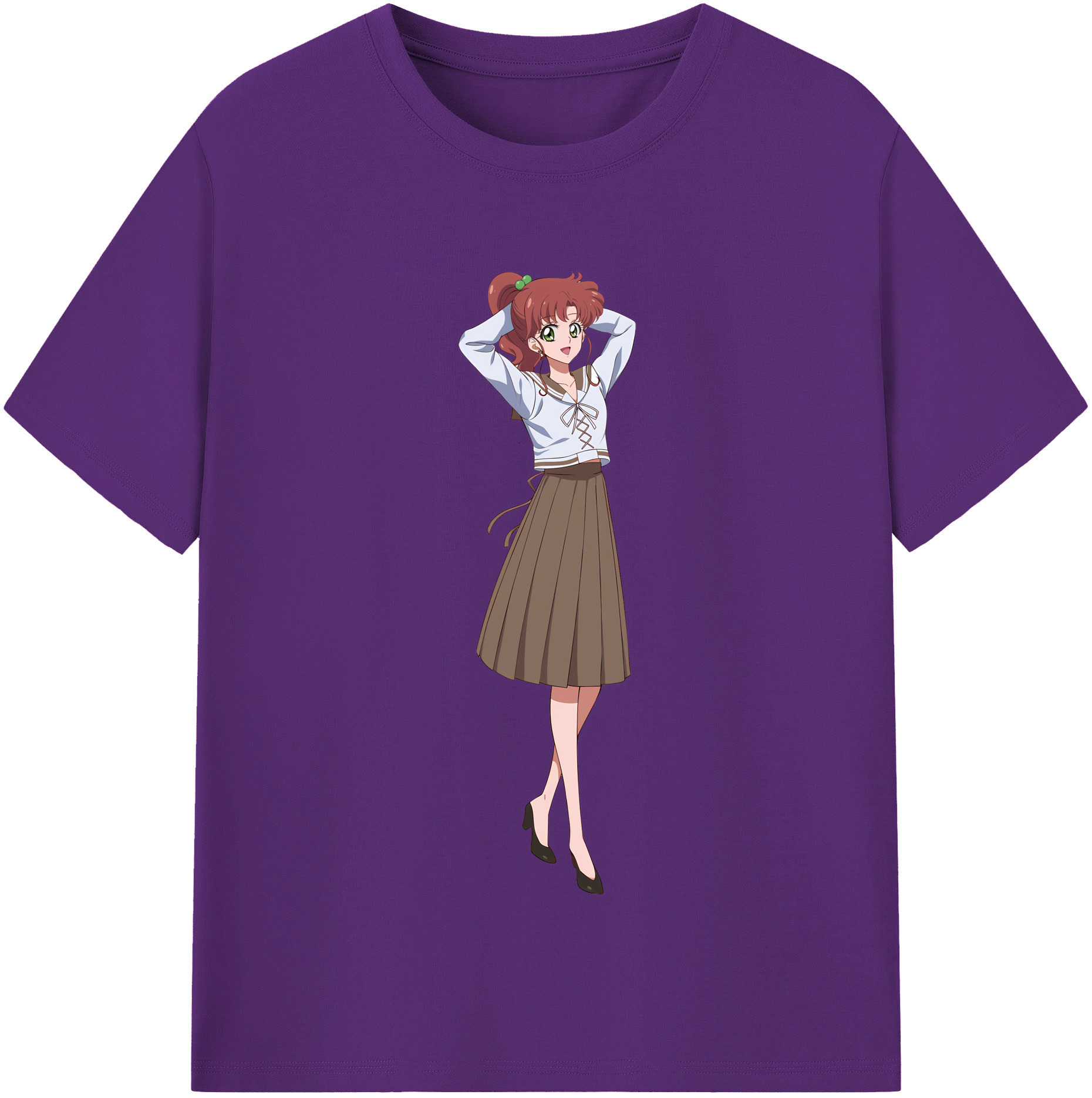 （画像用） 美少女戦士セーラームーン 木野 まこと きの まこと Sailor Moon Kino Makoto （セーラージュピター；Sailor Jupiter） 綿100％半袖Tシャツ（フロントプリント）