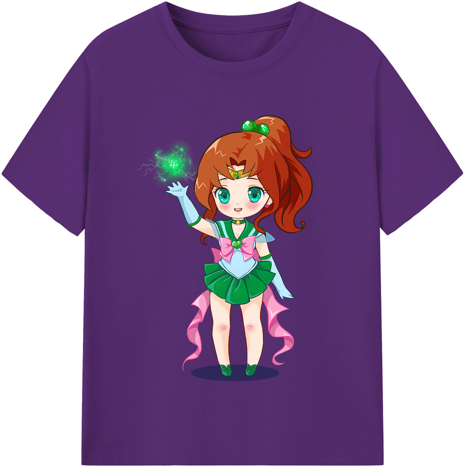 （画像用） 美少女戦士セーラームーン 木野 まこと きの まこと Sailor Moon Kino Makoto （セーラージュピター；Sailor Jupiter） 綿100％半袖Tシャツ（フロントプリント）