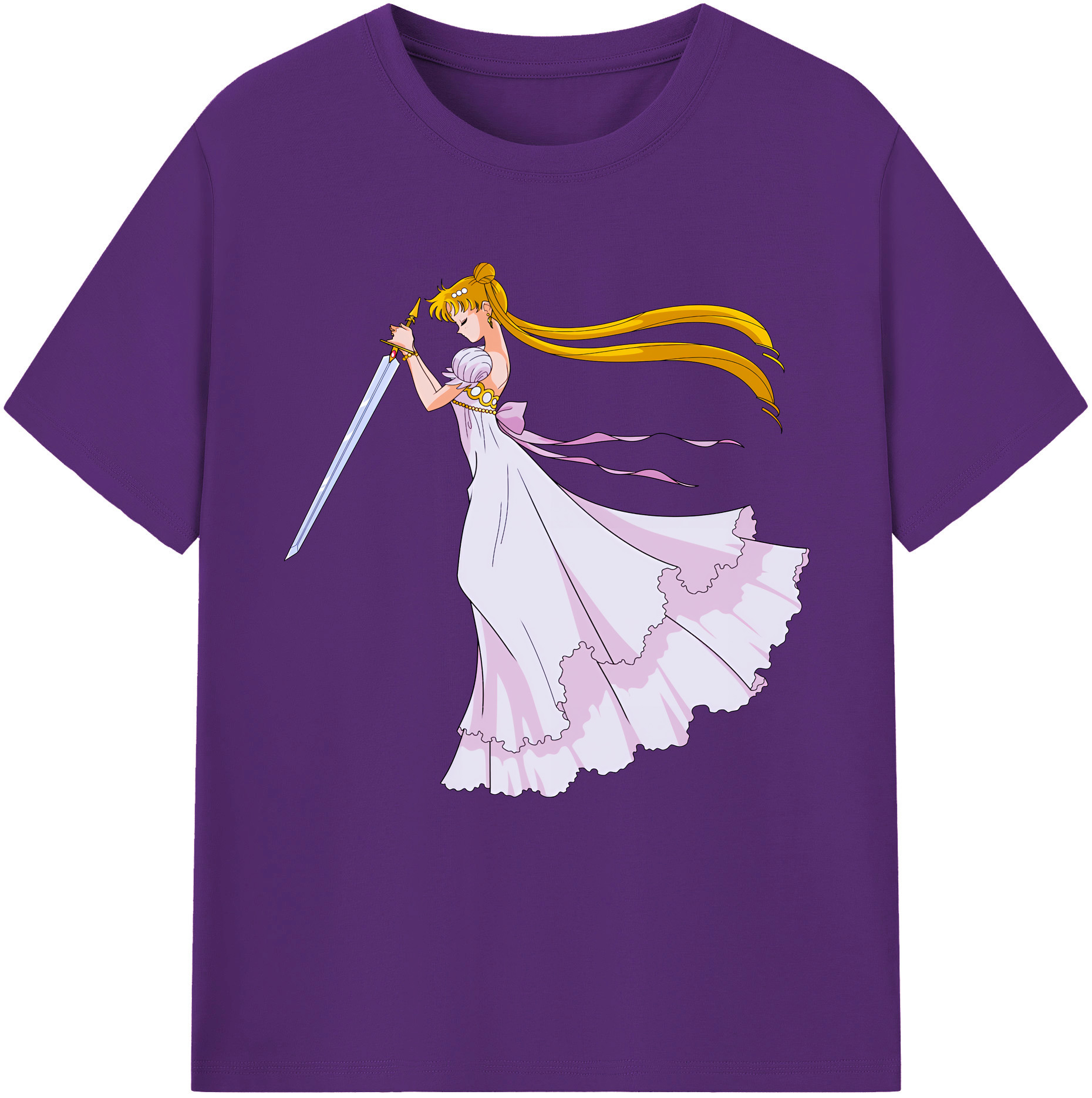 （画像用） 美少女戦士セーラームーン 愛野 美奈子 あいの みなこ Sailor Moon Aino Minako 綿100％半袖Tシャツ（フロントプリント）