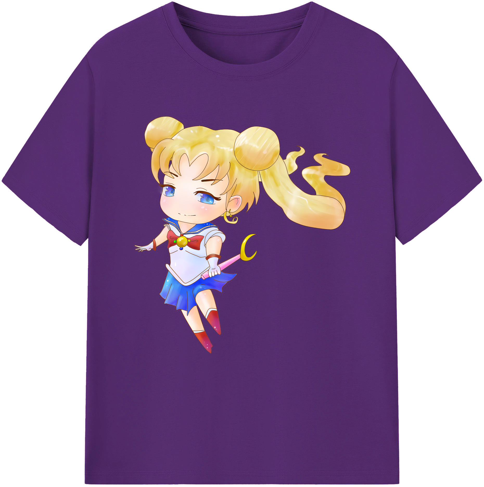 （画像用） 美少女戦士セーラームーン 愛野 美奈子 あいの みなこ Sailor Moon Aino Minako 綿100％半袖Tシャツ（フロントプリント）