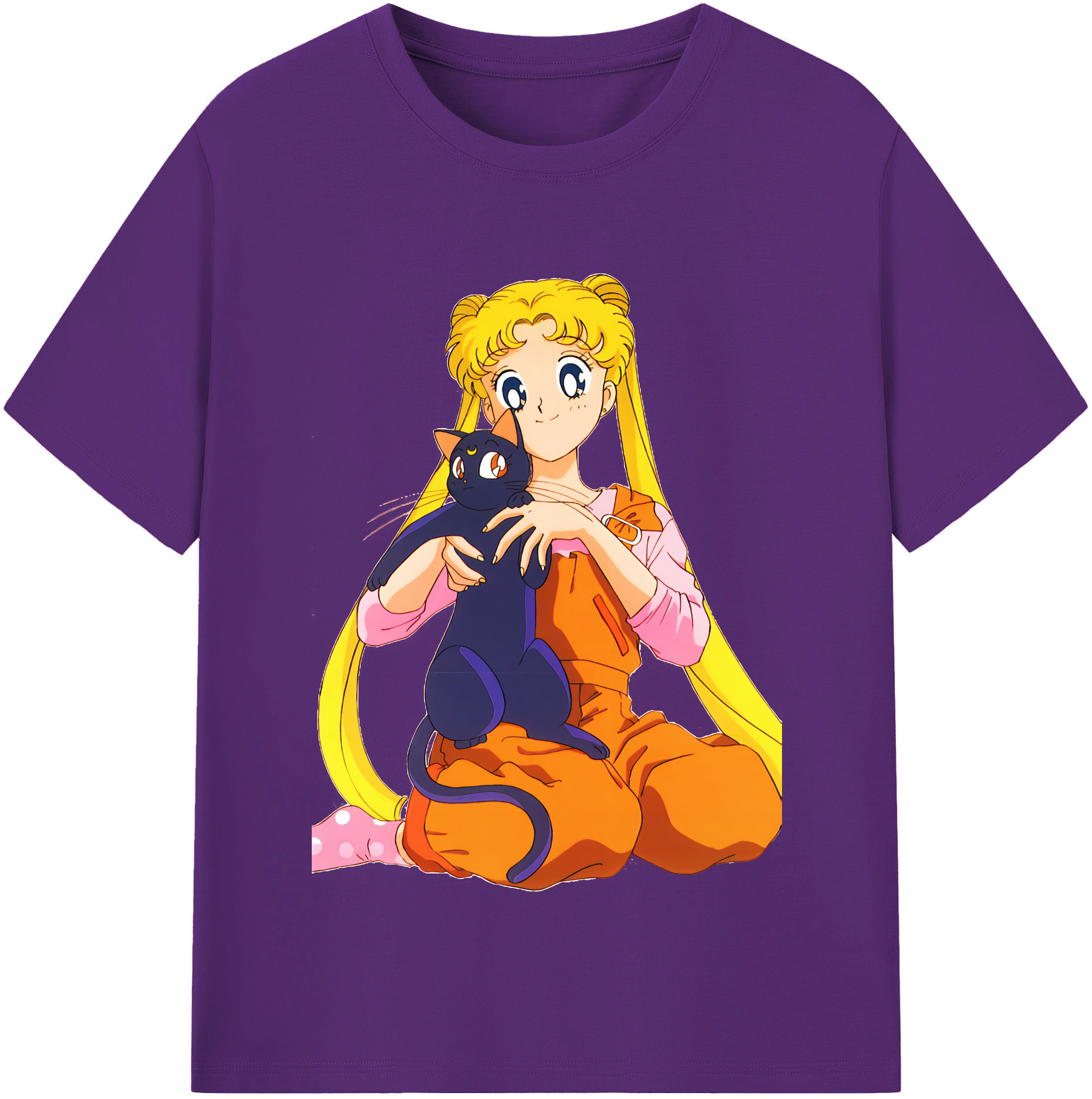 （画像用） 美少女戦士セーラームーン 愛野 美奈子 あいの みなこ Sailor Moon Aino Minako 綿100％半袖Tシャツ（フロントプリント）