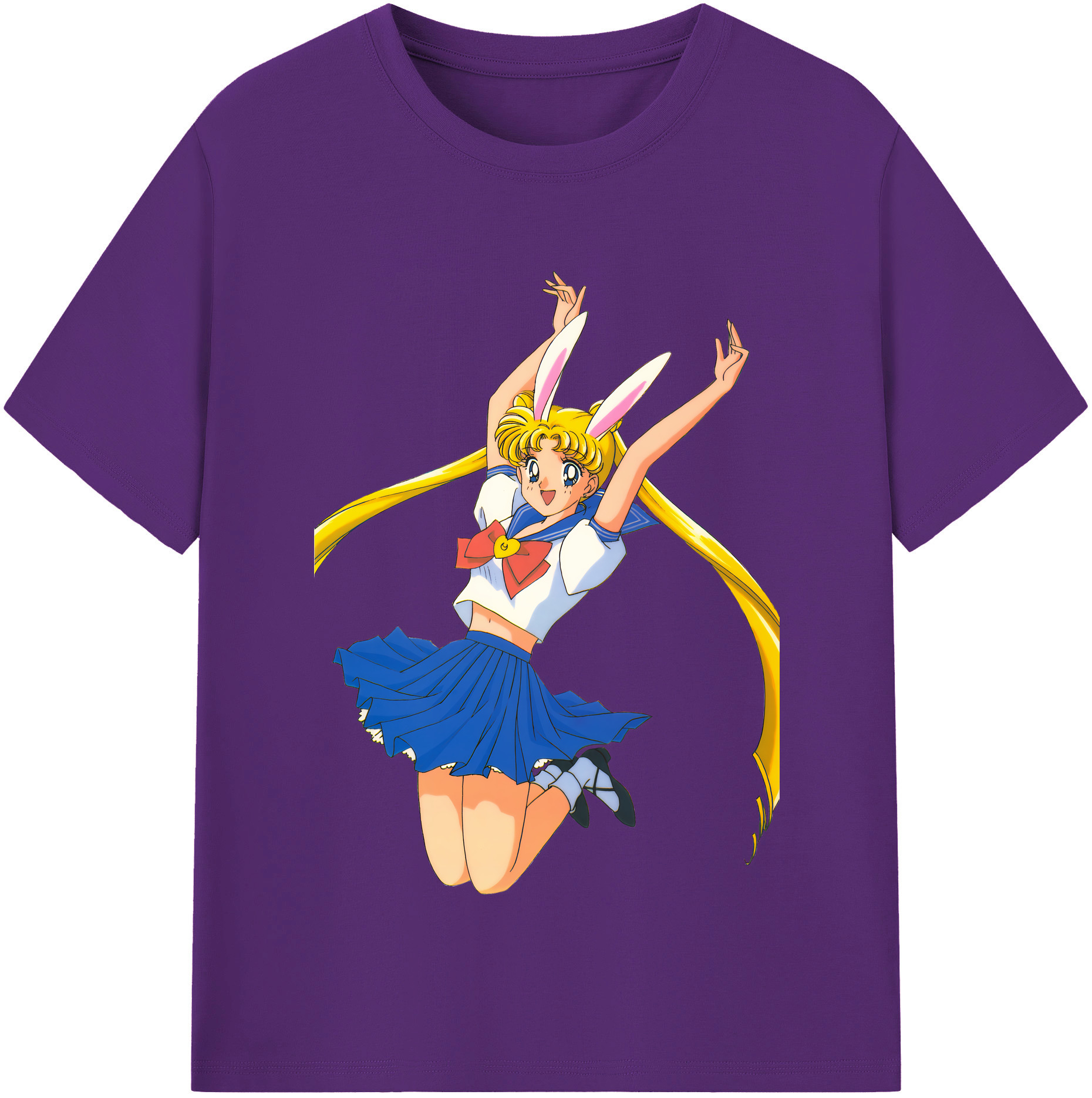 （画像用） 美少女戦士セーラームーン 愛野 美奈子 あいの みなこ Sailor Moon Aino Minako 綿100％半袖Tシャツ（フロントプリント）