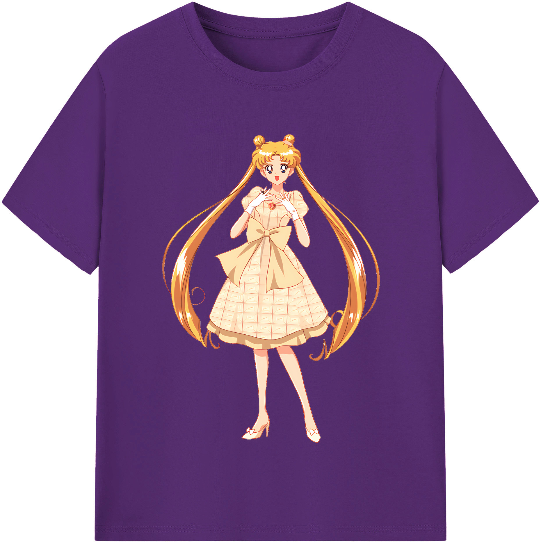 （画像用） 美少女戦士セーラームーン 愛野 美奈子 あいの みなこ Sailor Moon Aino Minako 綿100％半袖Tシャツ（フロントプリント）