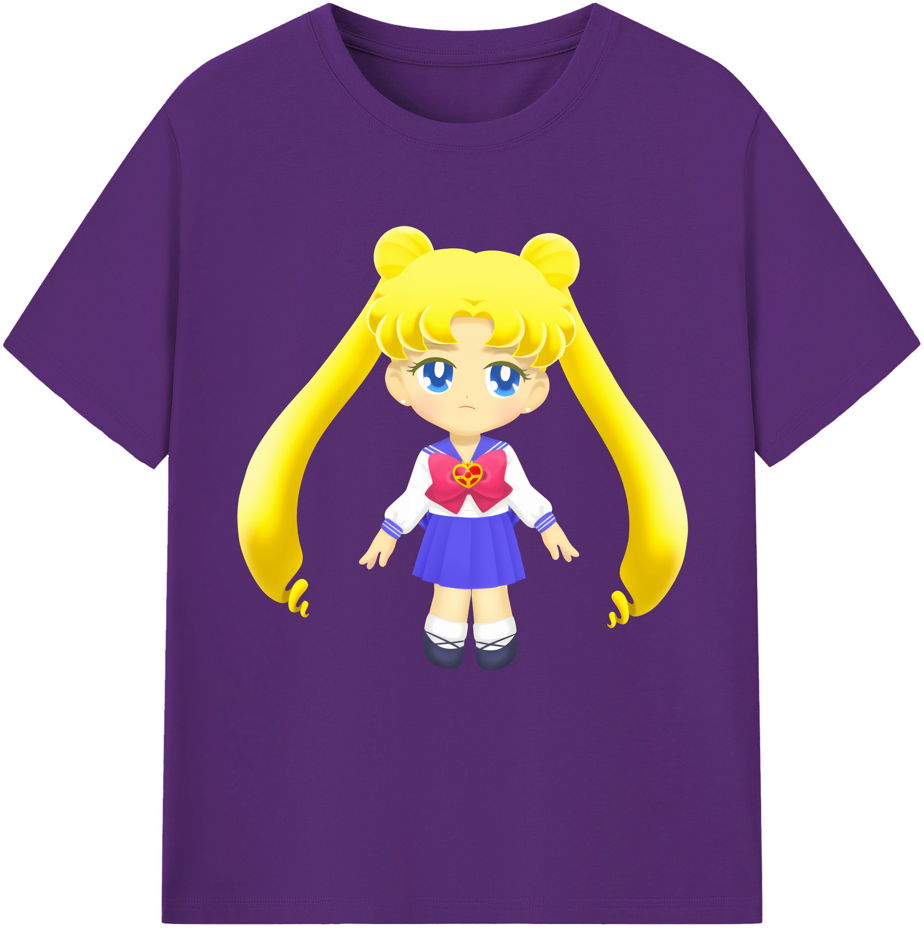 （画像用） 美少女戦士セーラームーン 愛野 美奈子 あいの みなこ Sailor Moon Aino Minako 綿100％半袖Tシャツ（フロントプリント）