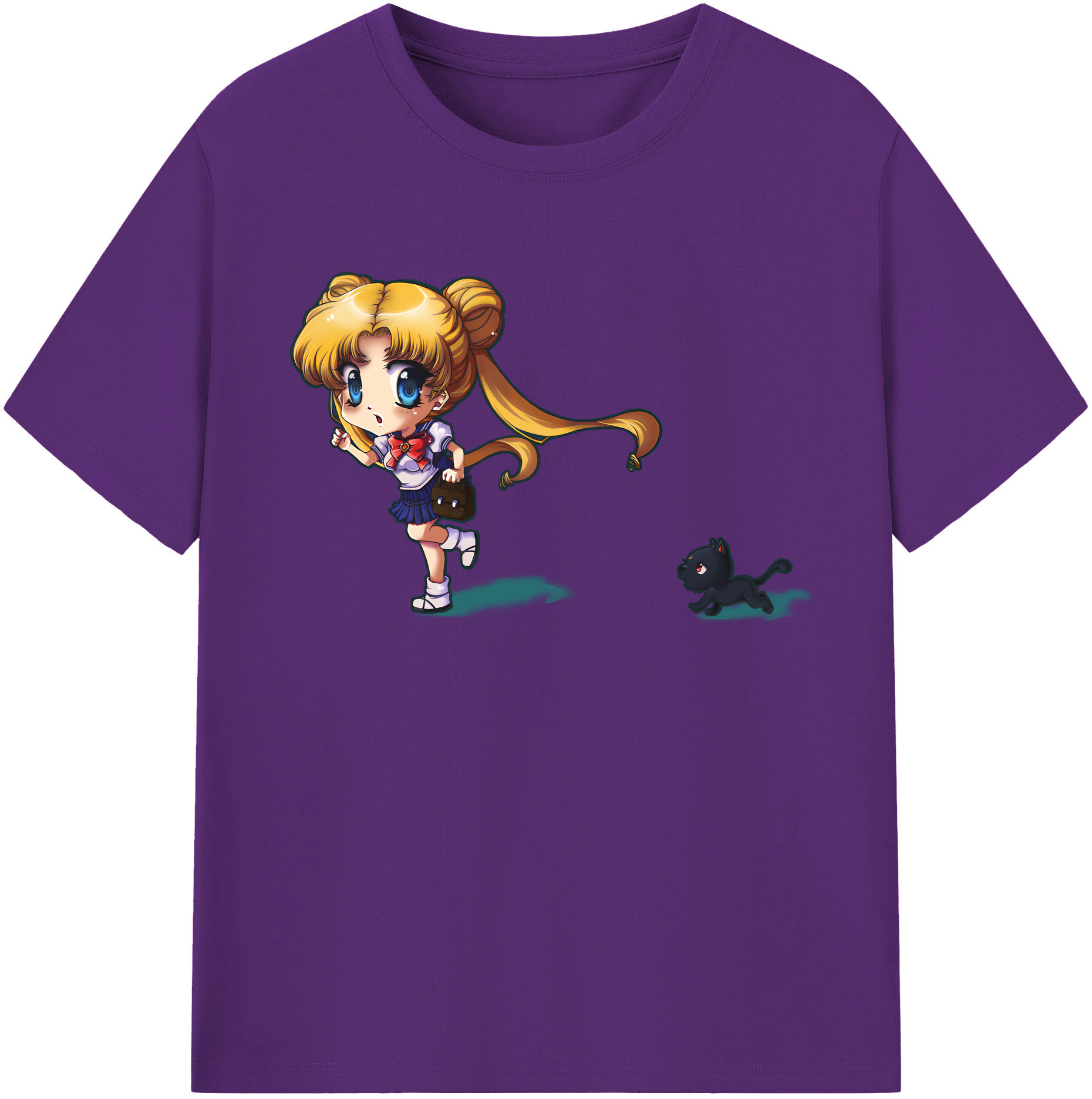 （画像用） 美少女戦士セーラームーン 愛野 美奈子 あいの みなこ Sailor Moon Aino Minako 綿100％半袖Tシャツ（フロントプリント）