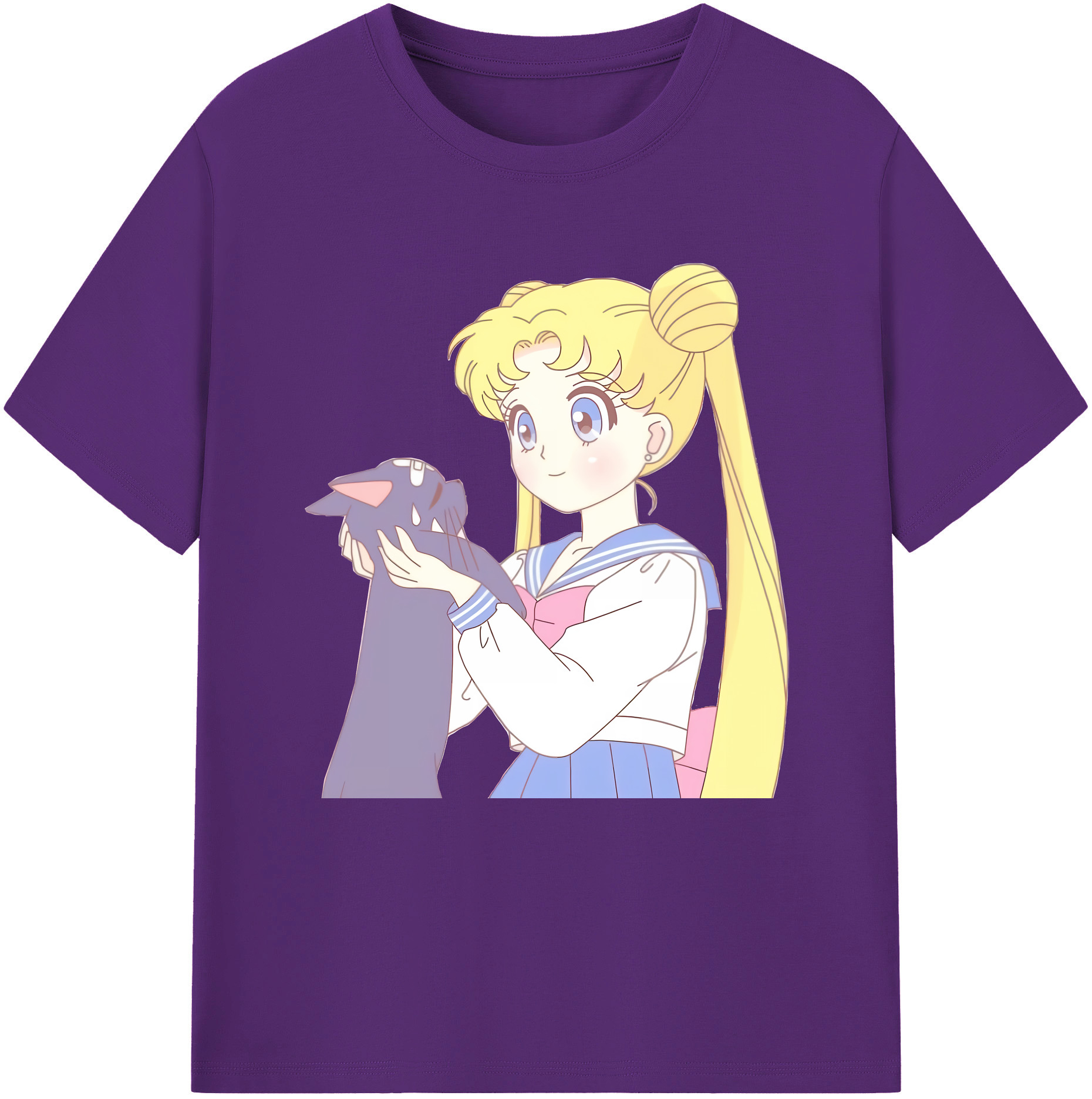 （画像用） 美少女戦士セーラームーン 愛野 美奈子 あいの みなこ Sailor Moon Aino Minako 綿100％半袖Tシャツ（フロントプリント）