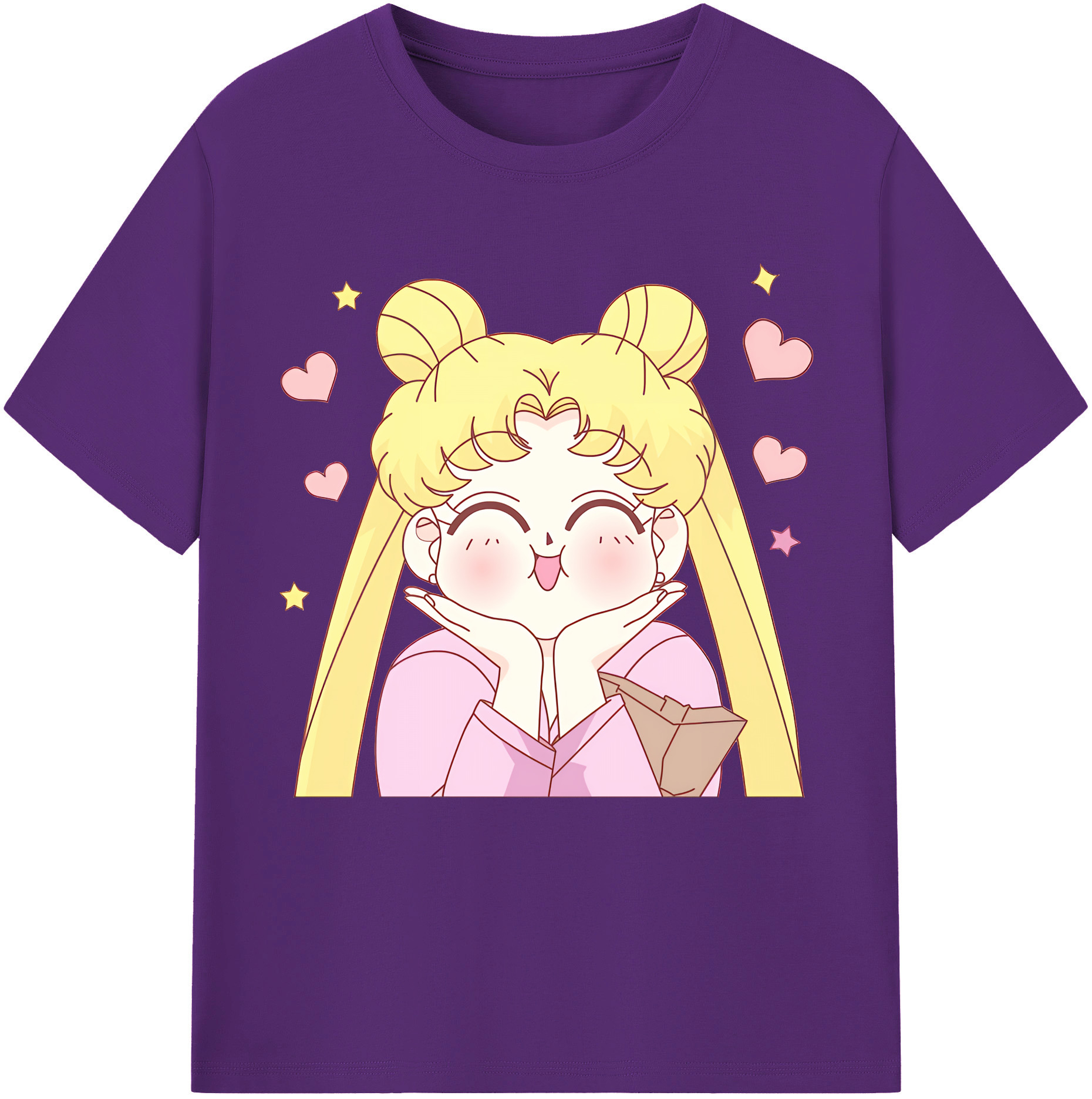 （画像用） 美少女戦士セーラームーン 愛野 美奈子 あいの みなこ Sailor Moon Aino Minako 綿100％半袖Tシャツ（フロントプリント）