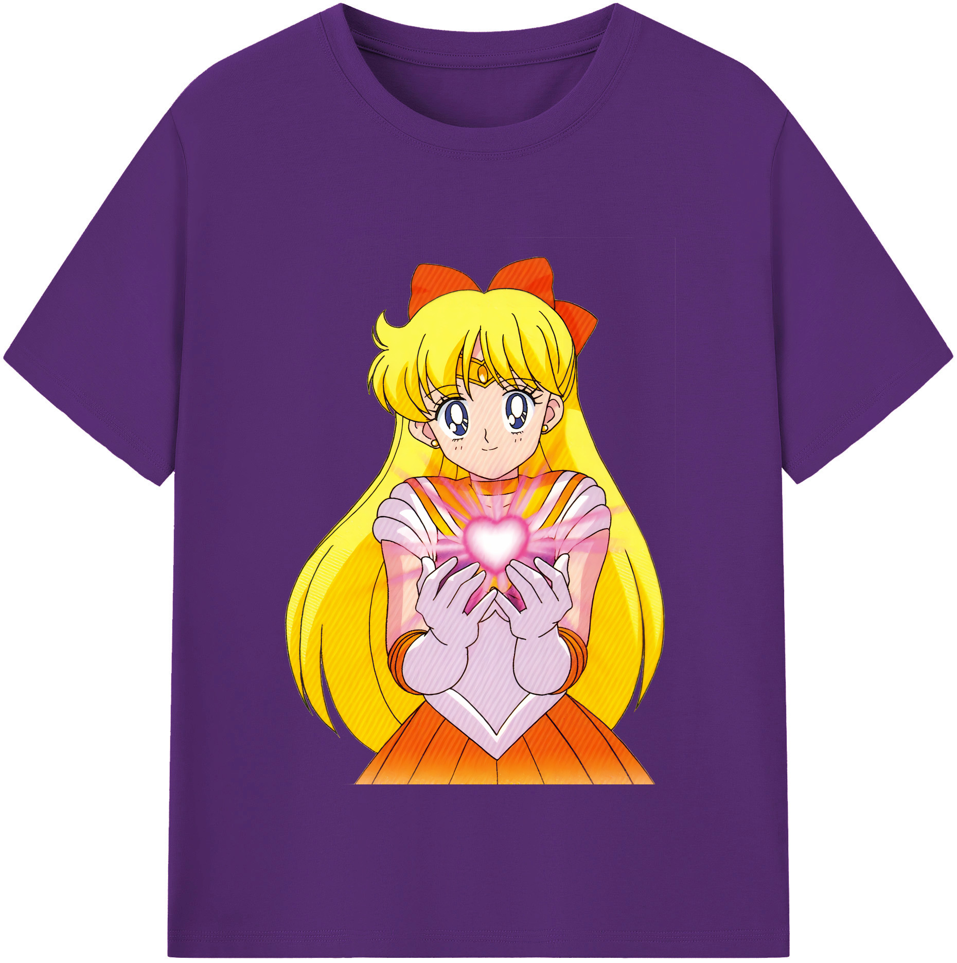 （画像用） 美少女戦士セーラームーン 愛野 美奈子 あいの みなこ Sailor Moon Aino Minako 綿100％半袖Tシャツ（フロントプリント）