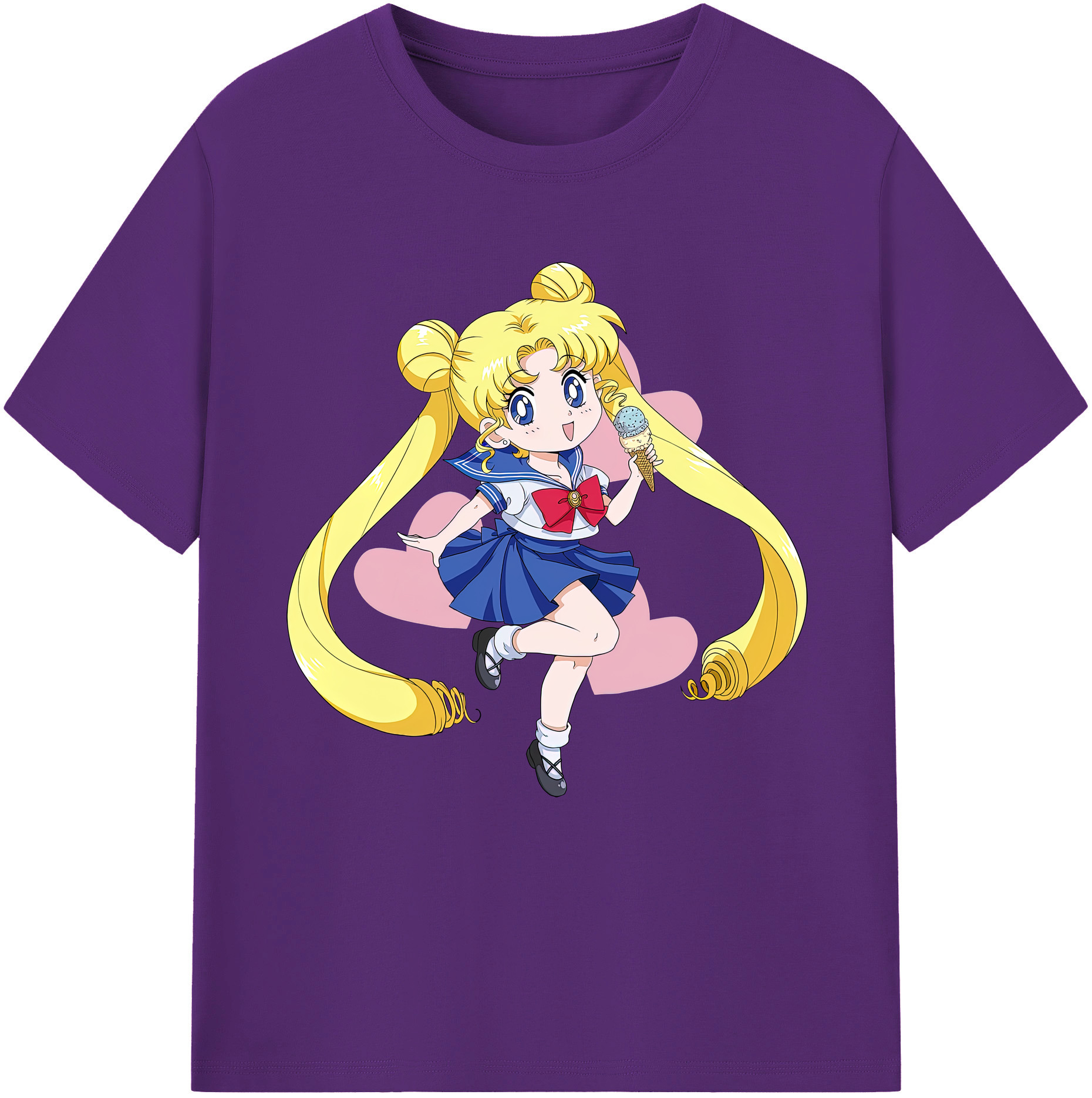 （画像用） 美少女戦士セーラームーン 愛野 美奈子 あいの みなこ Sailor Moon Aino Minako 綿100％半袖Tシャツ（フロントプリント）