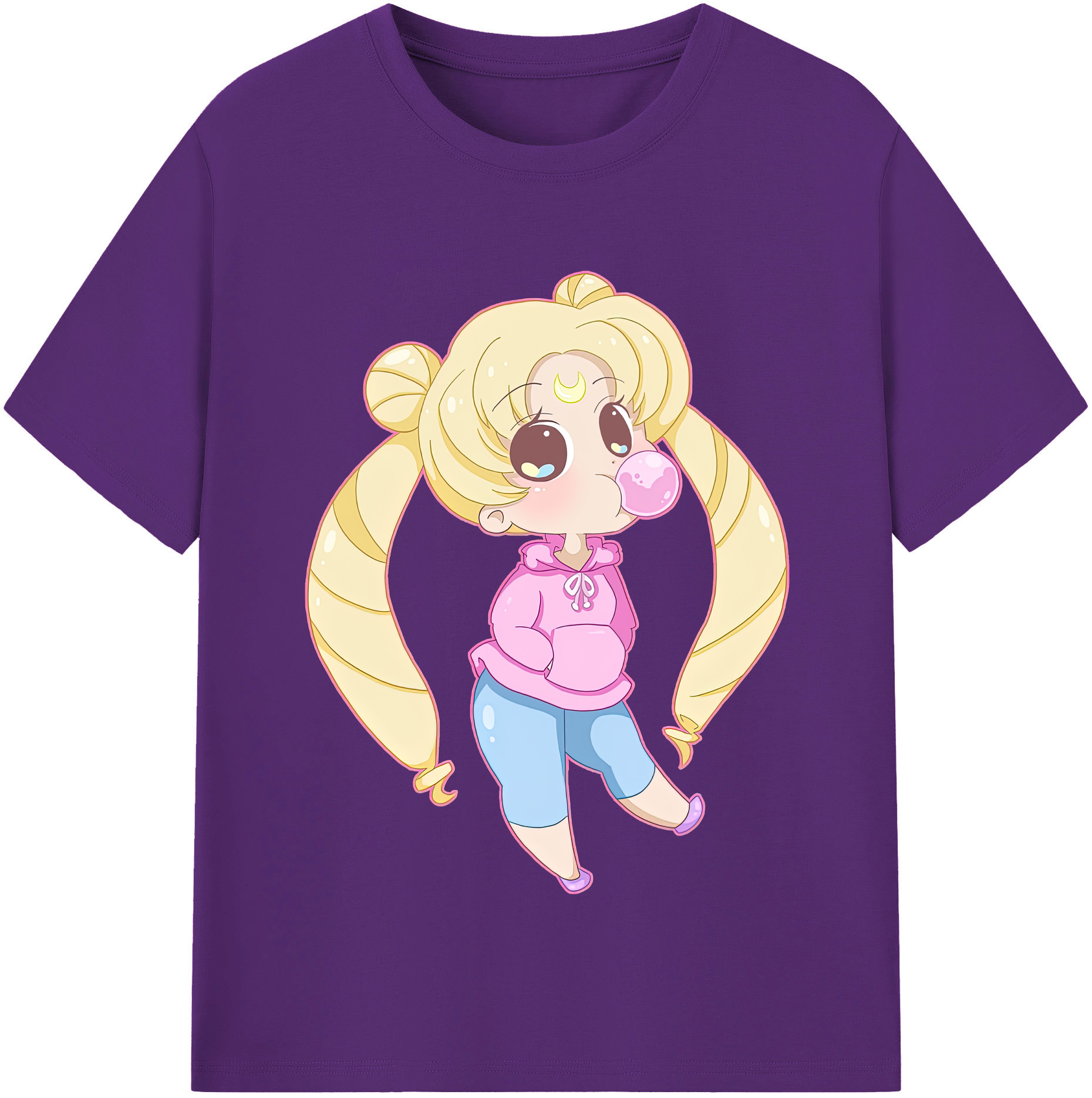 （画像用） 美少女戦士セーラームーン 愛野 美奈子 あいの みなこ Sailor Moon Aino Minako 綿100％半袖Tシャツ（フロントプリント）