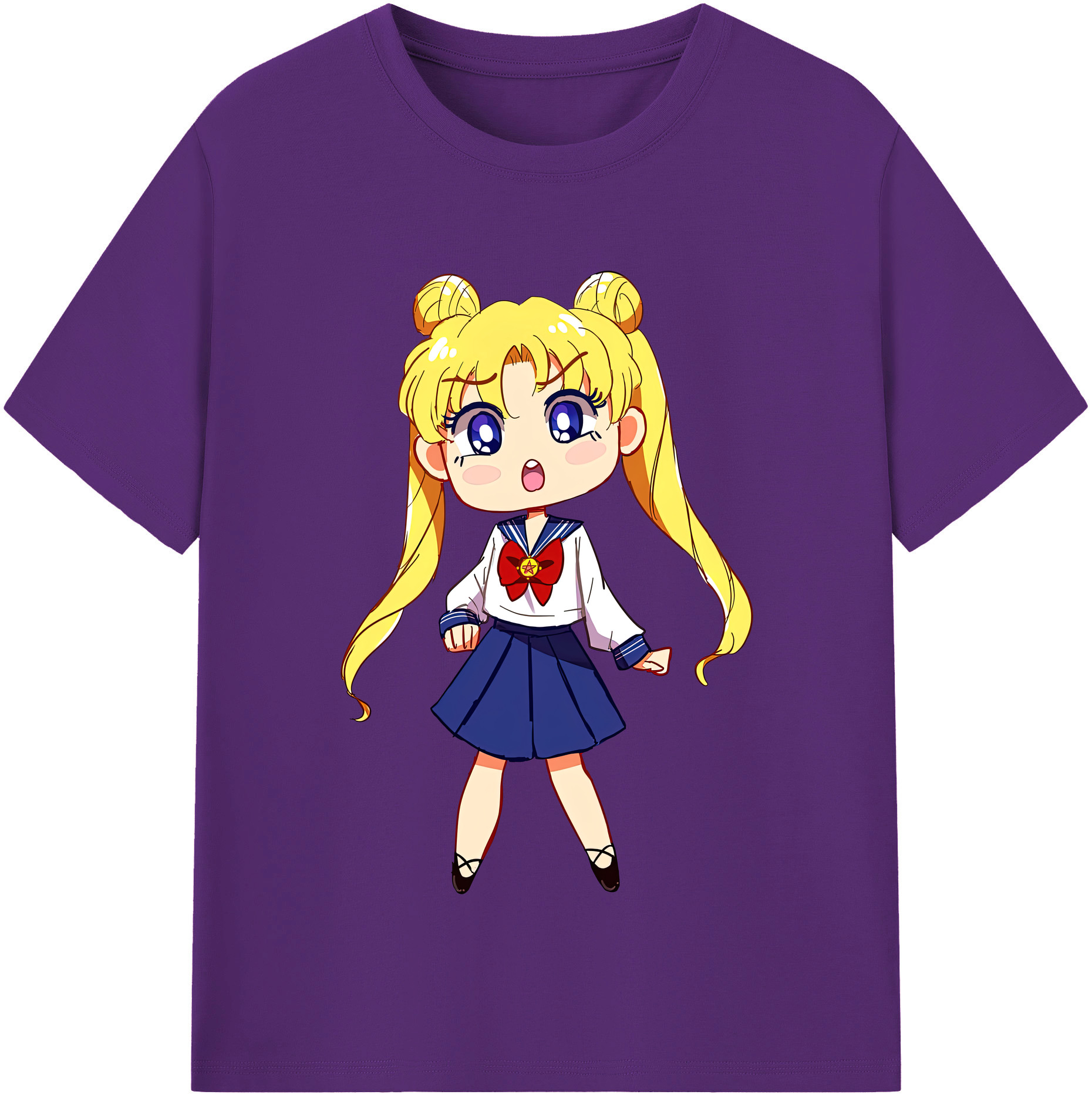 （画像用） 美少女戦士セーラームーン 愛野 美奈子 あいの みなこ Sailor Moon Aino Minako 綿100％半袖Tシャツ（フロントプリント）