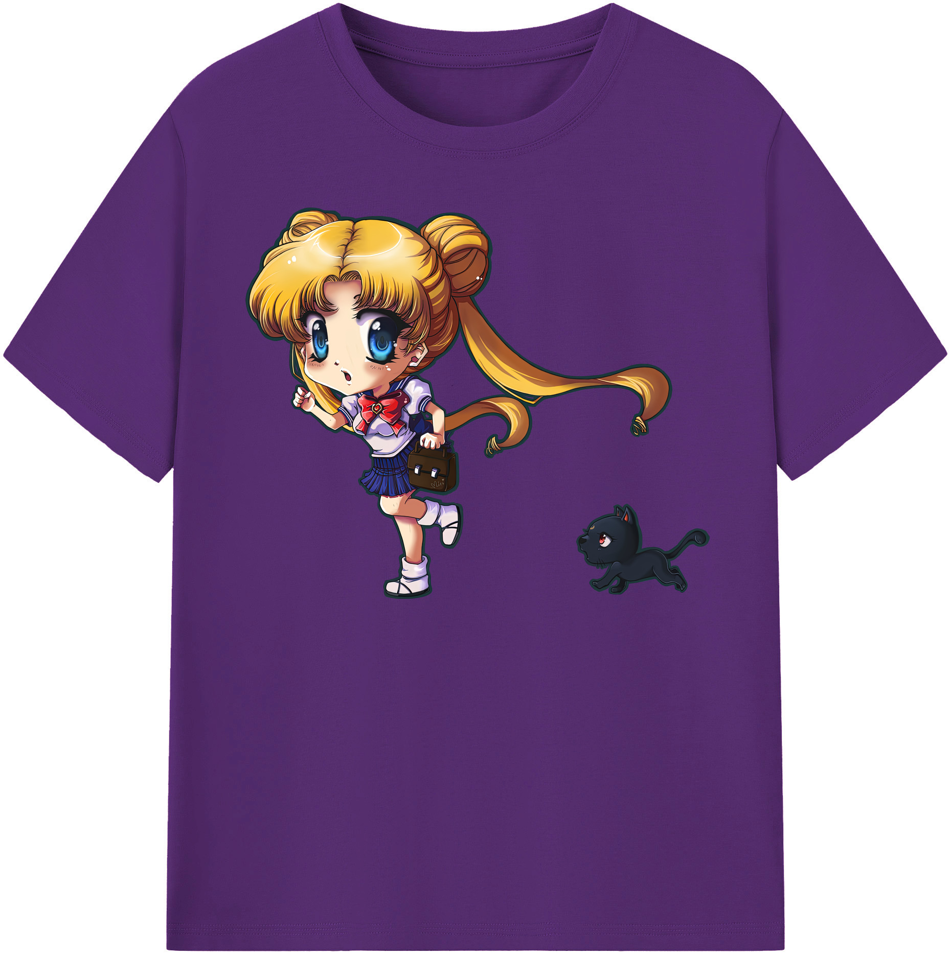 （画像用） 美少女戦士セーラームーン 愛野 美奈子 あいの みなこ Sailor Moon Aino Minako 綿100％半袖Tシャツ（フロントプリント）