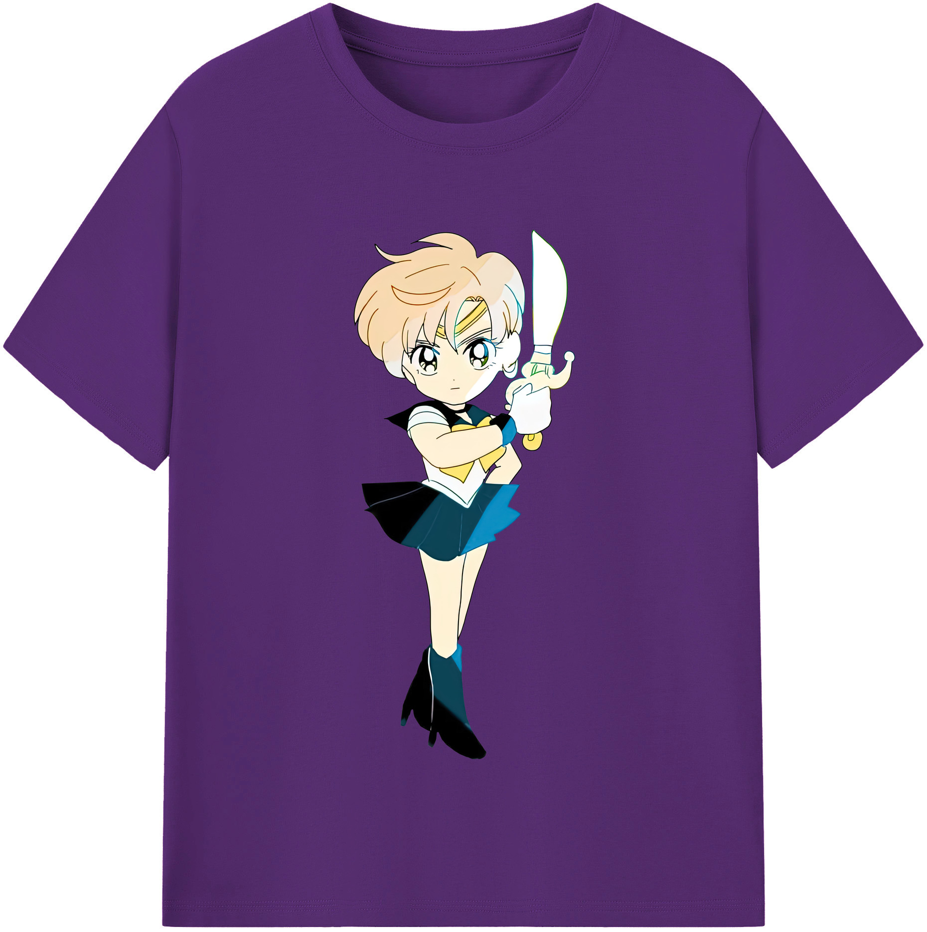 （画像用） 美少女戦士セーラームーン 天王はるか Sailor Moon Tenoh Haruka 綿100％半袖Tシャツ（フロントプリント）
