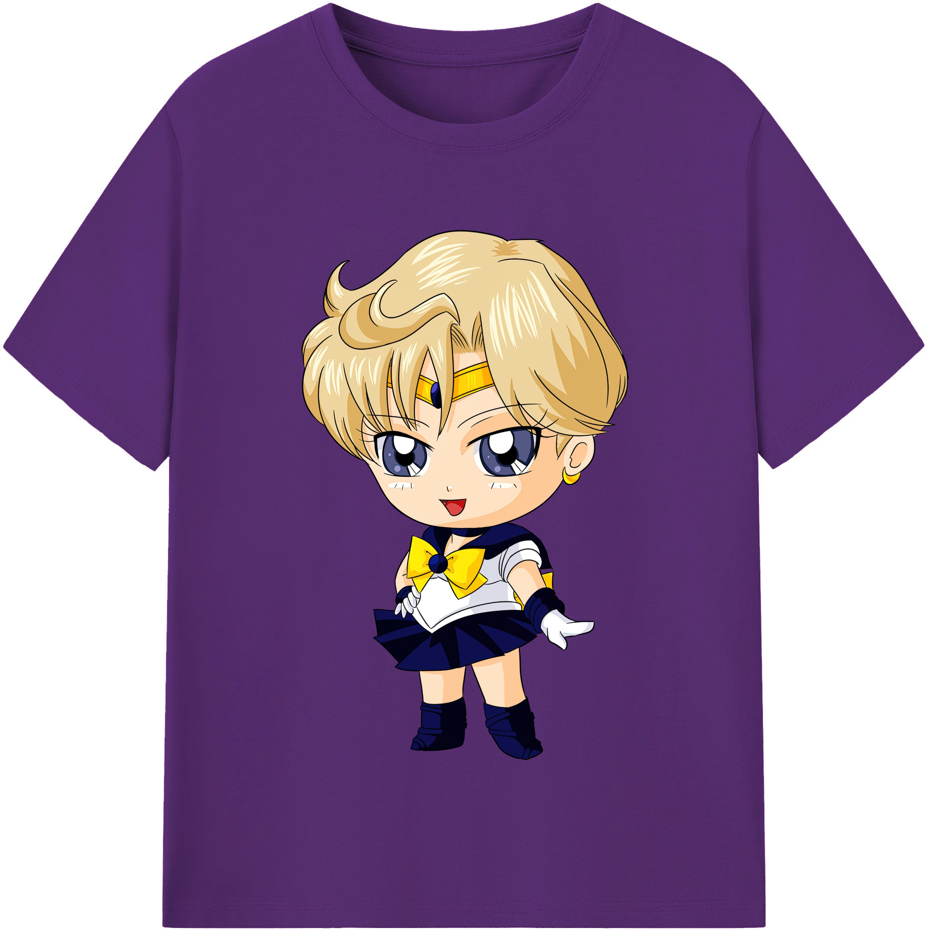 （画像用） 美少女戦士セーラームーン 天王はるか Sailor Moon Tenoh Haruka 綿100％半袖Tシャツ（フロントプリント）