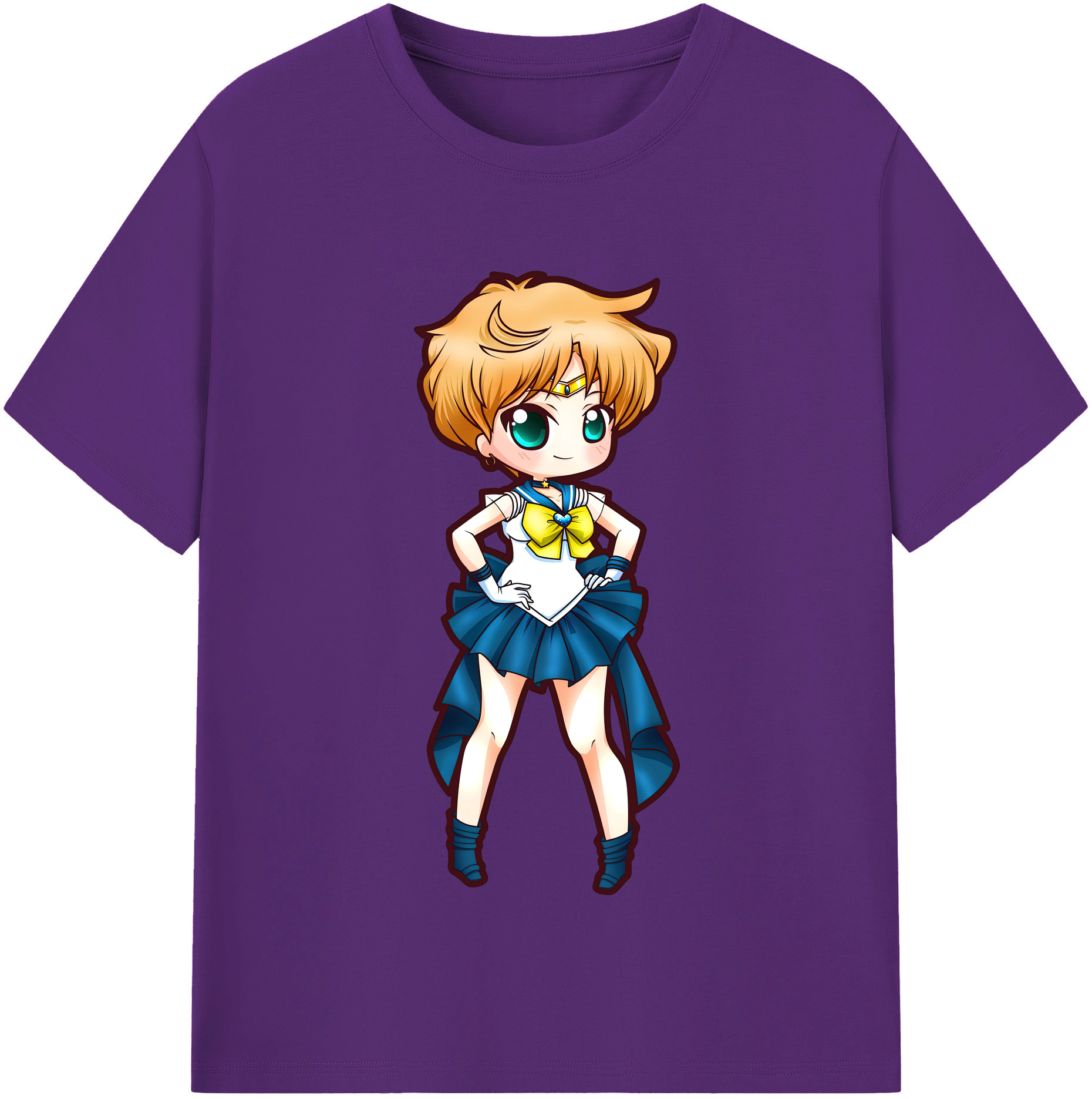 （画像用） 美少女戦士セーラームーン 天王はるか Sailor Moon Tenoh Haruka 綿100％半袖Tシャツ（フロントプリント）