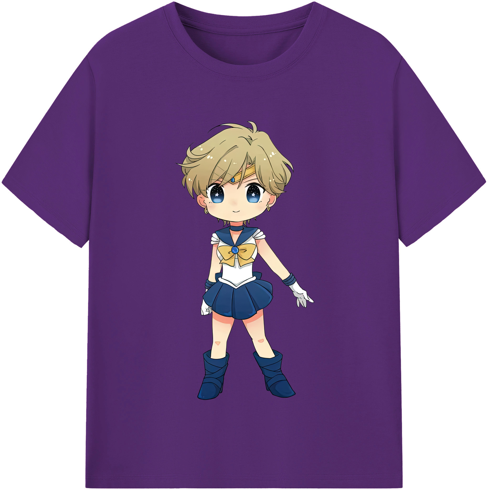 （画像用） 美少女戦士セーラームーン 天王はるか Sailor Moon Tenoh Haruka 綿100％半袖Tシャツ（フロントプリント）