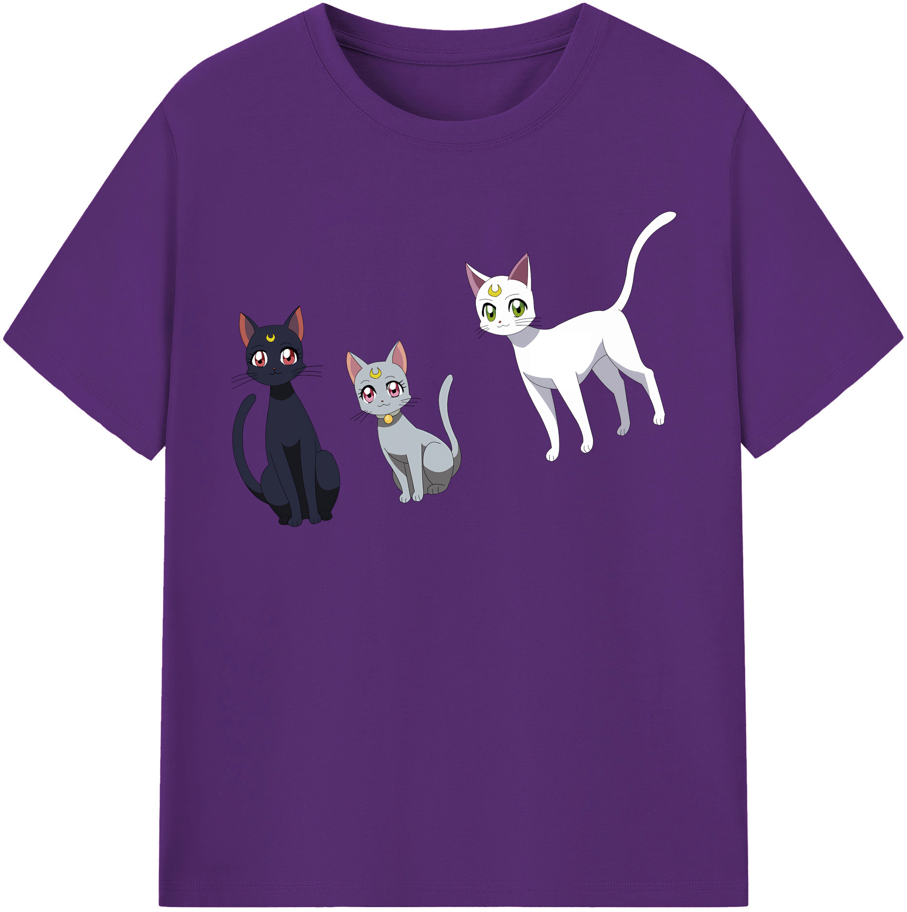 （画像用） 美少女戦士セーラームーン Sailor Moon 綿100％半袖Tシャツ（フロントプリント）