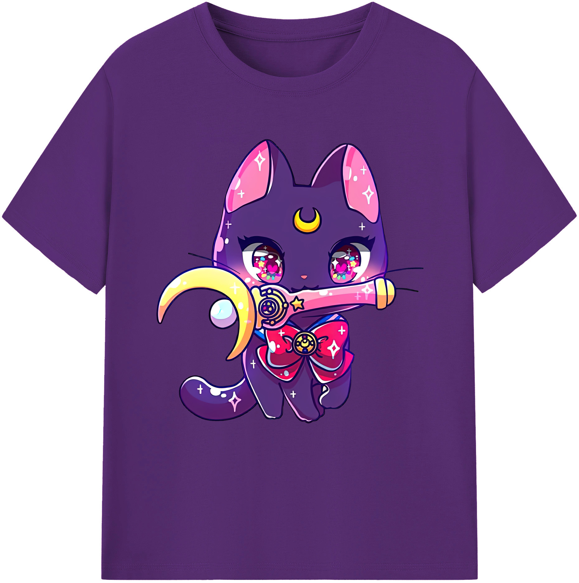 （画像用） 美少女戦士セーラームーン Sailor Moon 綿100％半袖Tシャツ（フロントプリント）