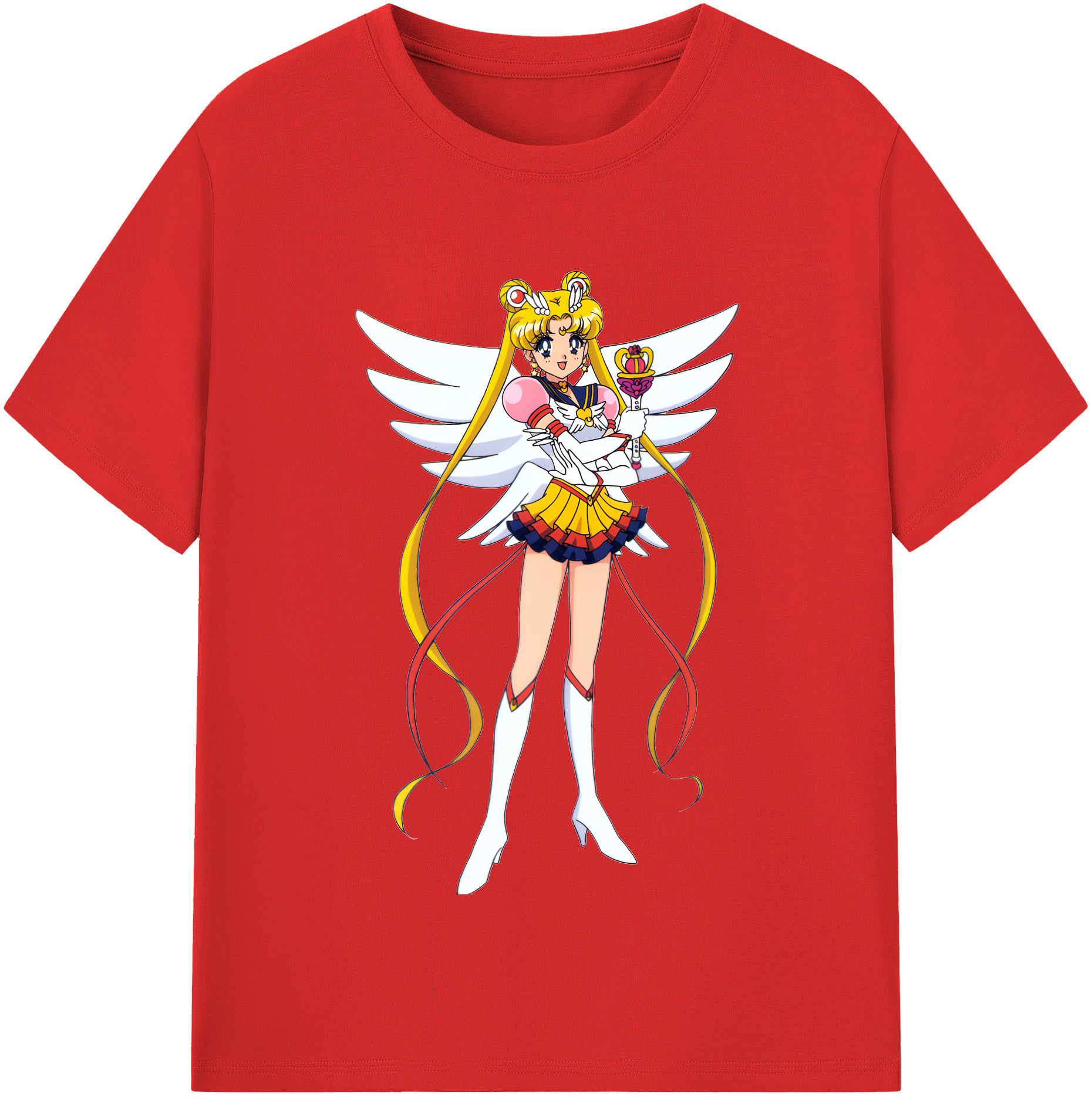 （画像用） 美少女戦士セーラームーン 月野 うさぎ つきの うさぎ Sailor Moon Tsukino Usagi 綿100％半袖Tシャツ（フロントプリント）
