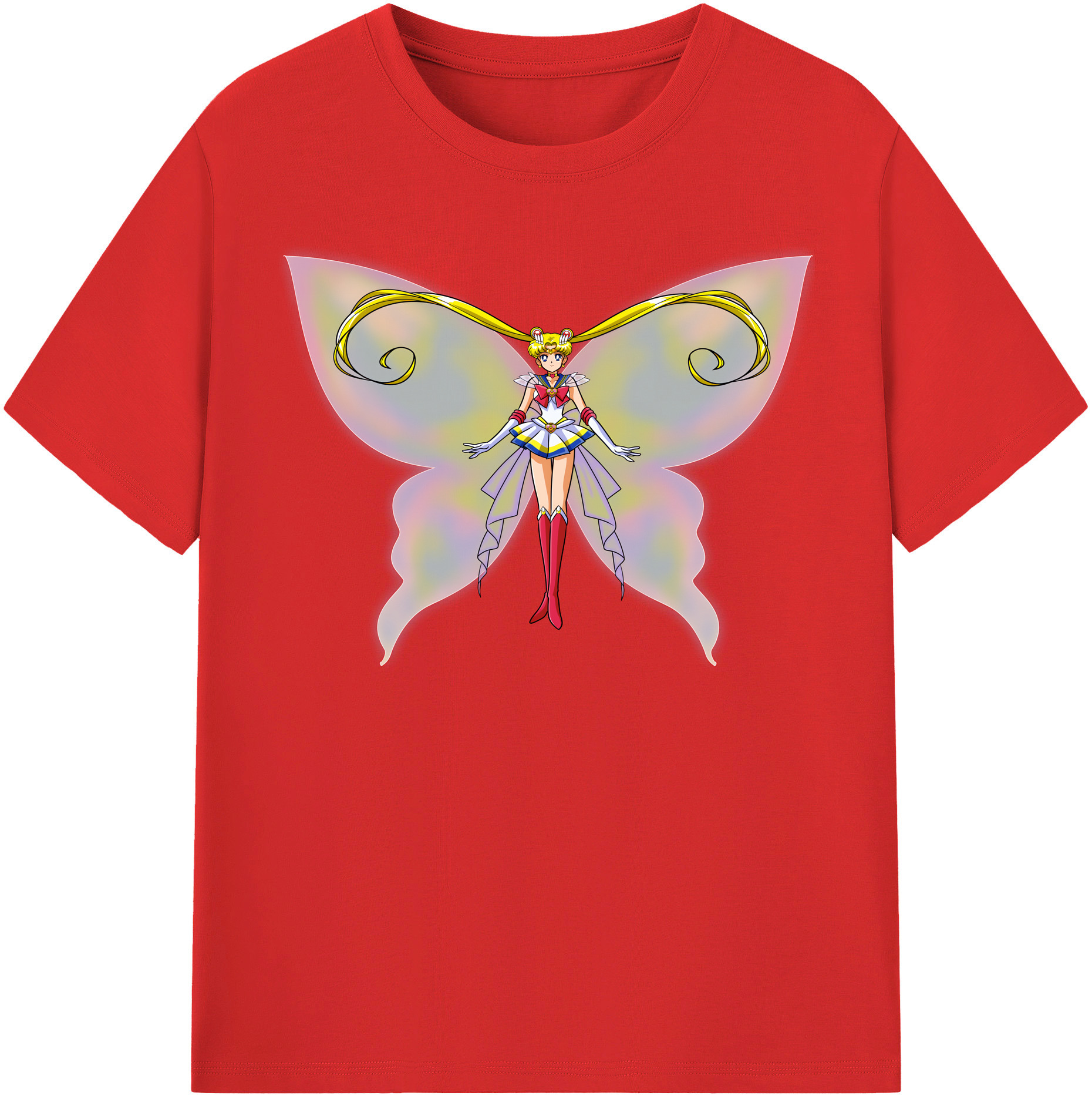 （画像用） 美少女戦士セーラームーン 月野 うさぎ つきの うさぎ Sailor Moon Tsukino Usagi 綿100％半袖Tシャツ（フロントプリント）