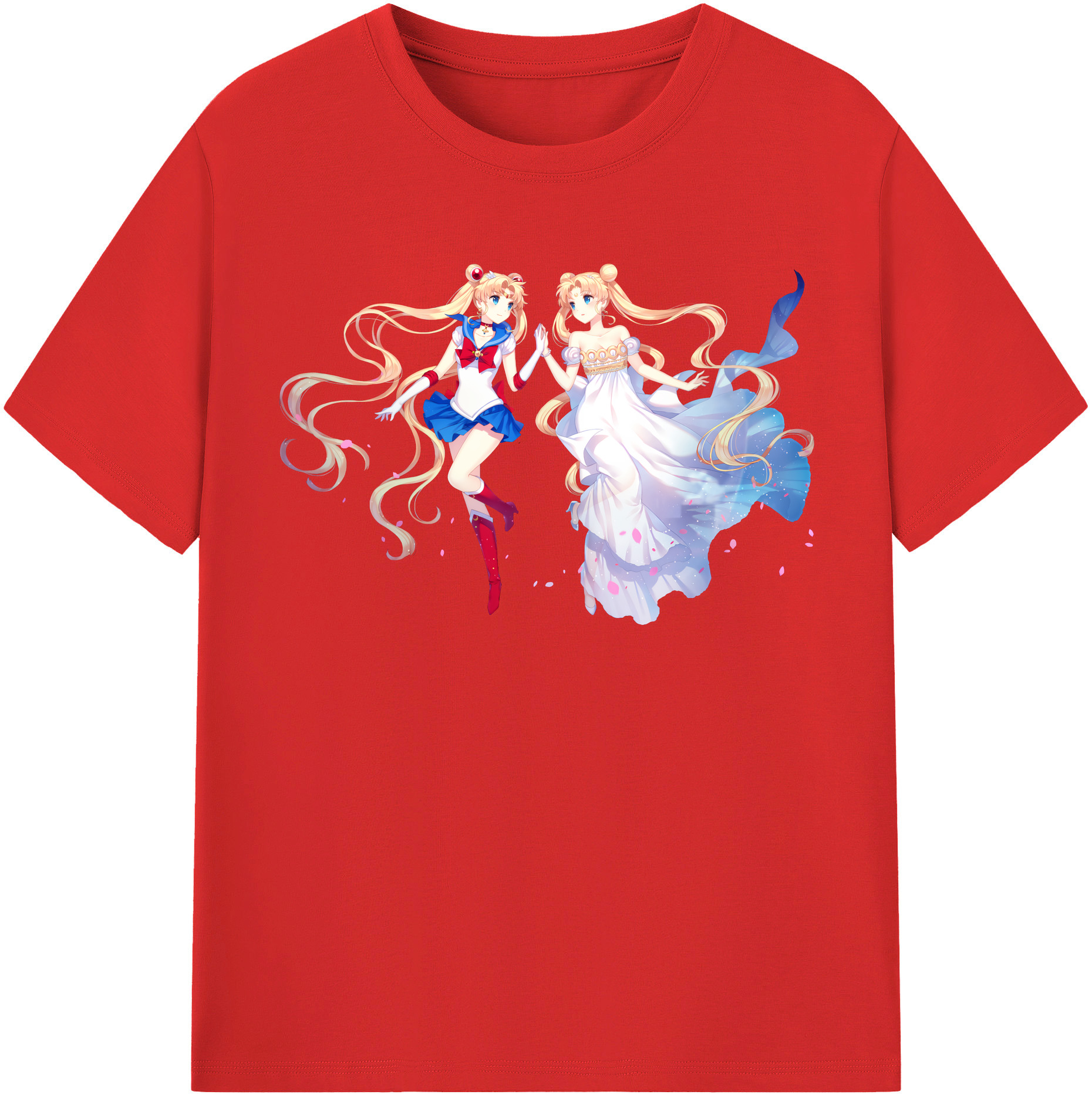 （画像用） 美少女戦士セーラームーン 月野 うさぎ つきの うさぎ Sailor Moon Tsukino Usagi 綿100％半袖Tシャツ（フロントプリント）