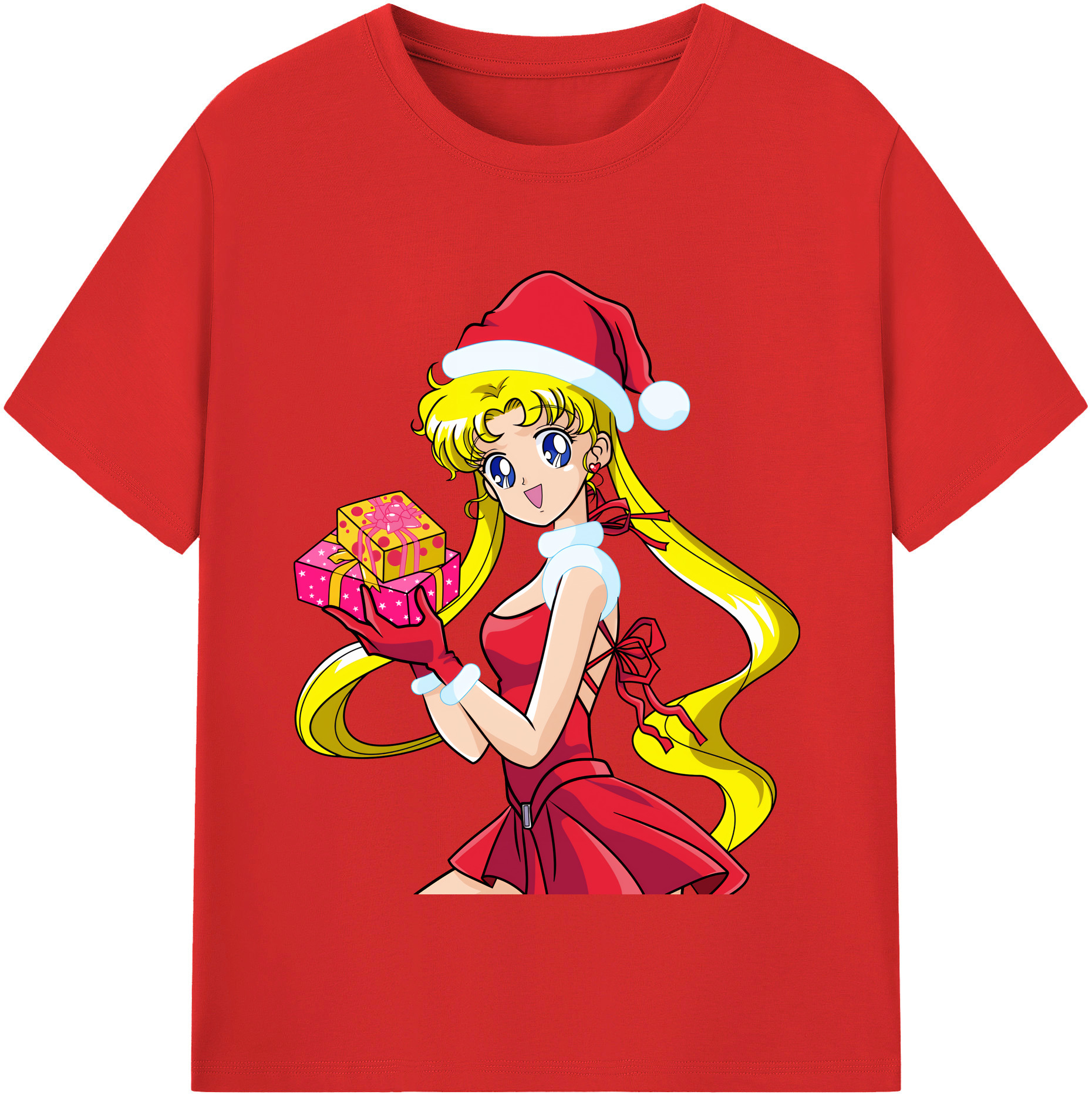 （画像用） 美少女戦士セーラームーン 月野 うさぎ つきの うさぎ Sailor Moon Tsukino Usagi 綿100％半袖Tシャツ（フロントプリント）