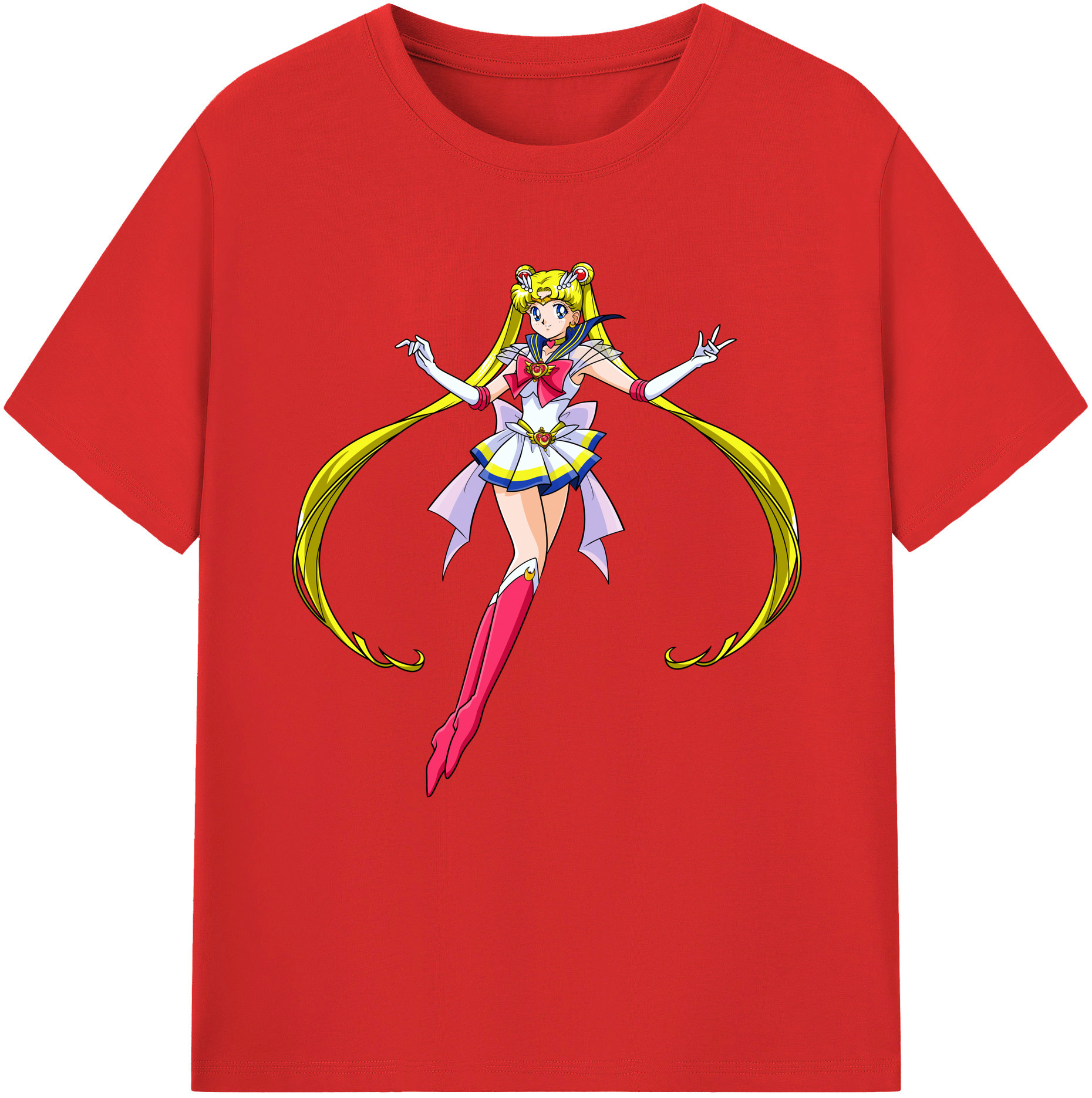 （画像用） 美少女戦士セーラームーン 月野 うさぎ つきの うさぎ Sailor Moon Tsukino Usagi 綿100％半袖Tシャツ（フロントプリント）